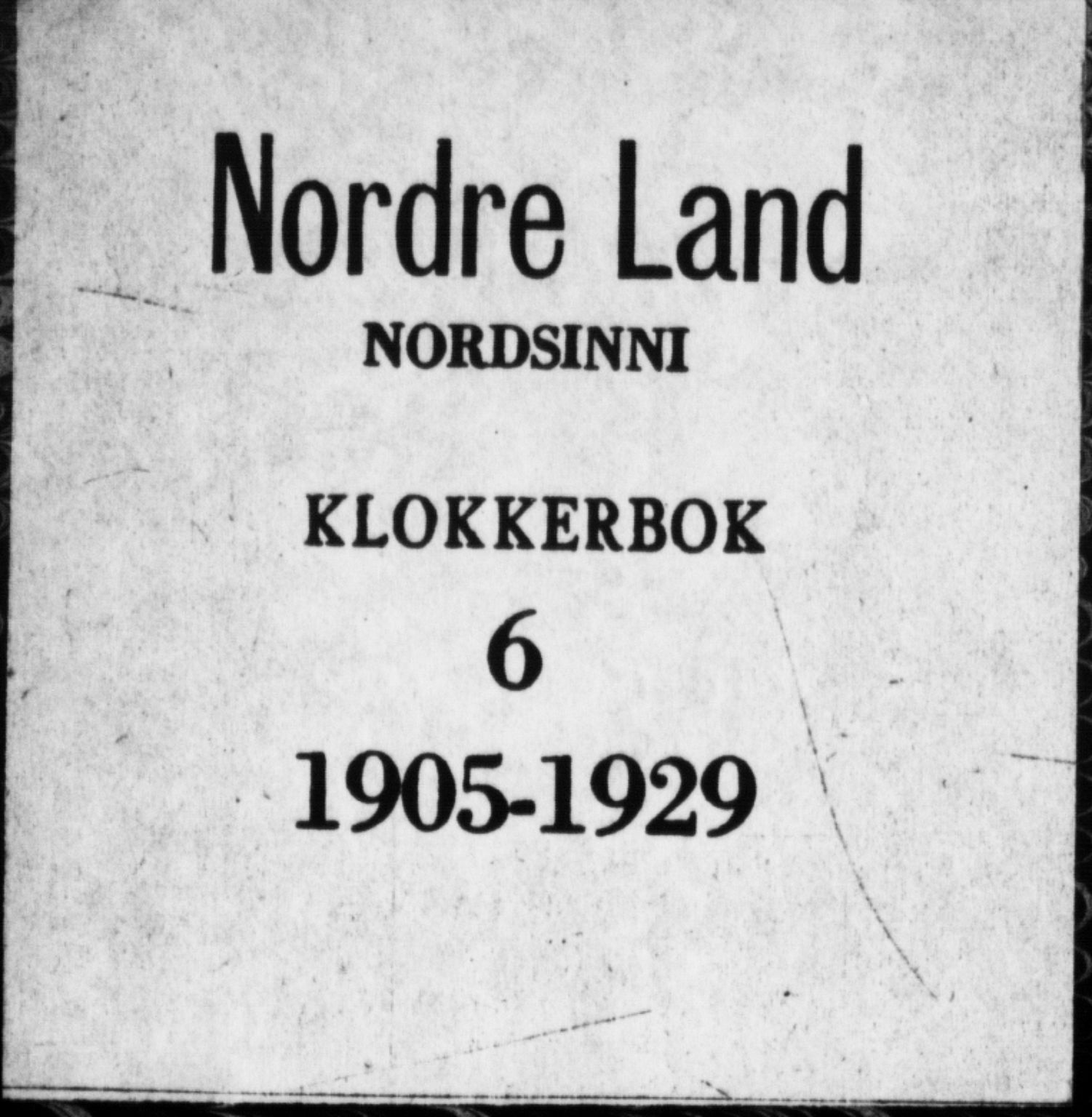 Nordre Land prestekontor, SAH/PREST-124/H/Ha/Hab/L0006: Parish register (copy) no. 6, 1905-1929