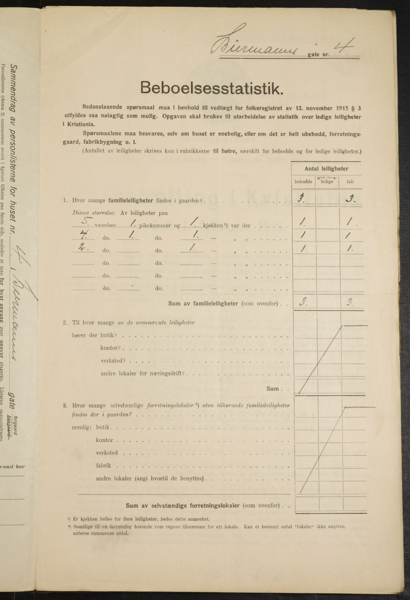 OBA, Municipal Census 1916 for Kristiania, 1916, p. 4849