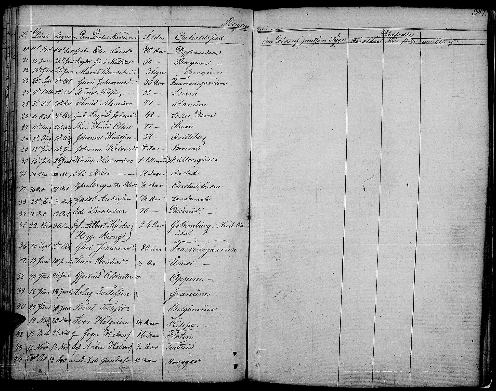Nord-Aurdal prestekontor, SAH/PREST-132/H/Ha/Haa/L0003: Parish register (official) no. 3, 1828-1841, p. 347