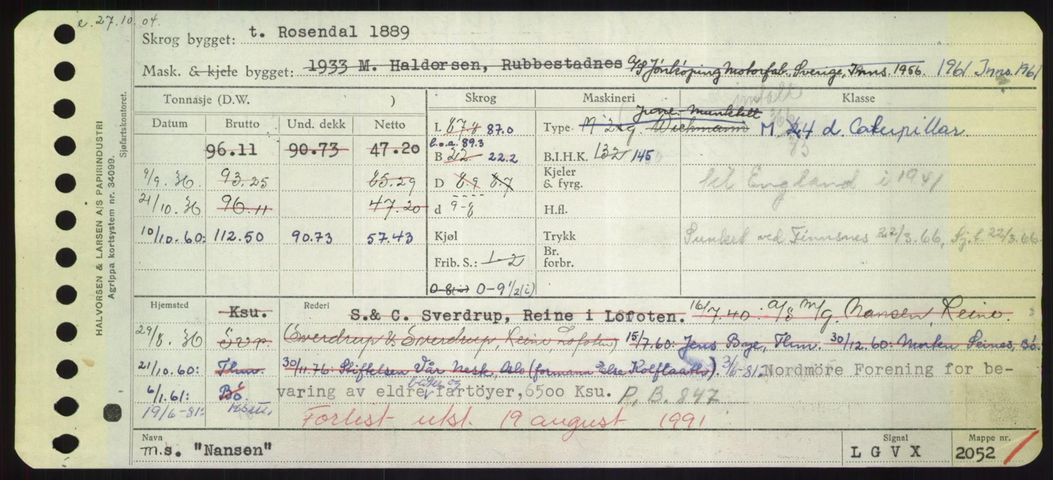 Sjøfartsdirektoratet med forløpere, Skipsmålingen, RA/S-1627/H/Hd/L0026: Fartøy, N-Norhol, p. 45