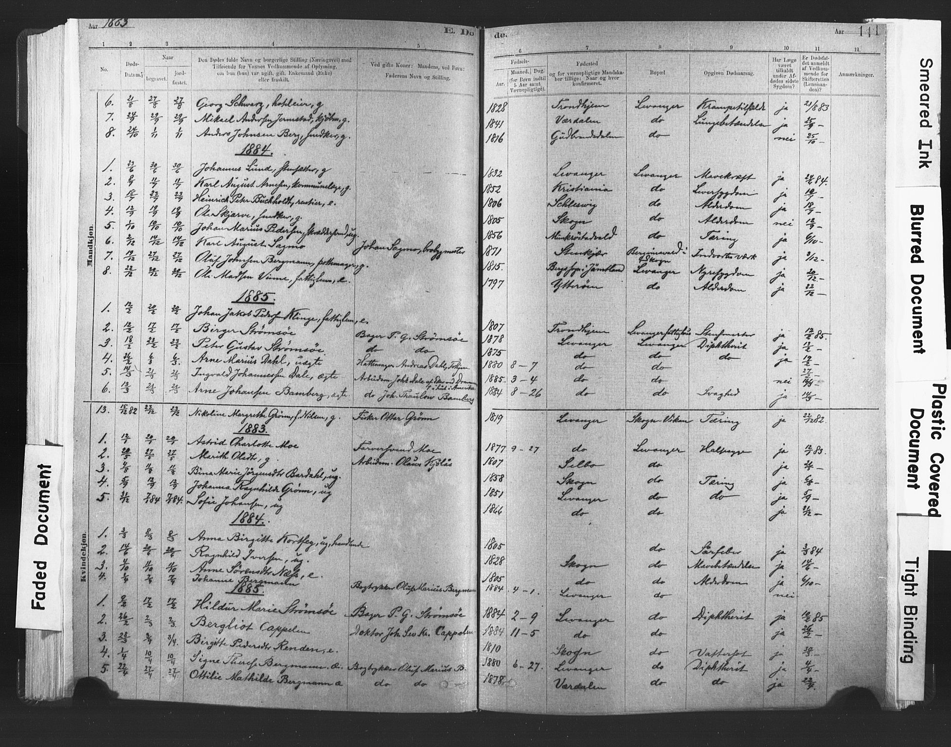 Ministerialprotokoller, klokkerbøker og fødselsregistre - Nord-Trøndelag, SAT/A-1458/720/L0189: Parish register (official) no. 720A05, 1880-1911, p. 111