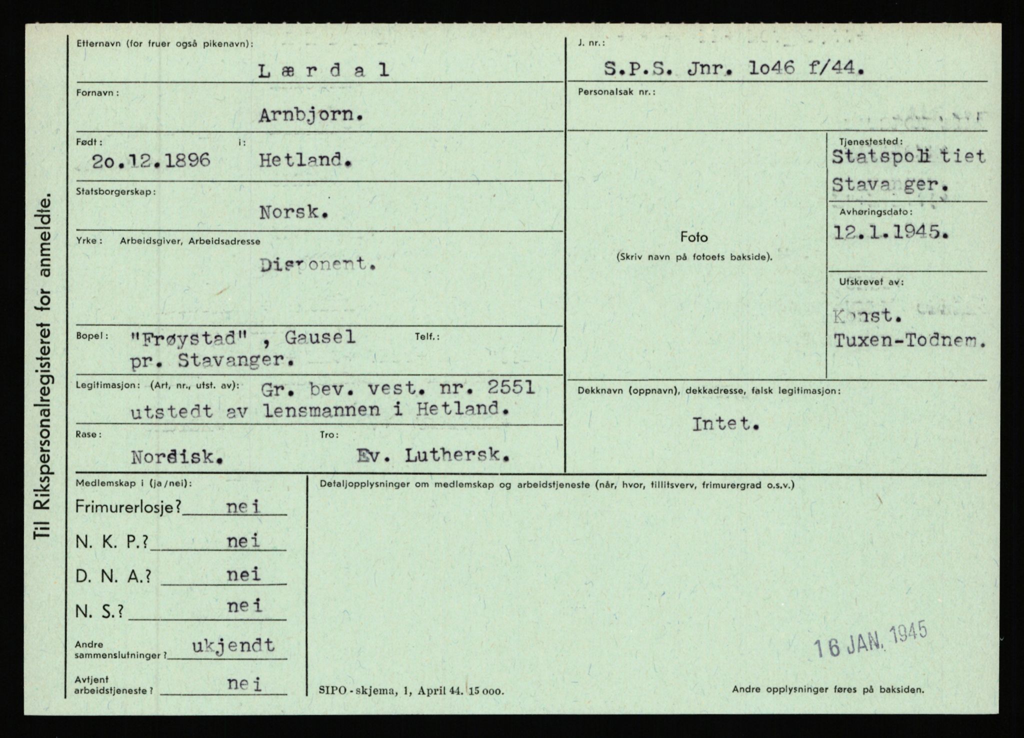 Statspolitiet - Hovedkontoret / Osloavdelingen, AV/RA-S-1329/C/Ca/L0010: Lind - Moksnes, 1943-1945, p. 1768