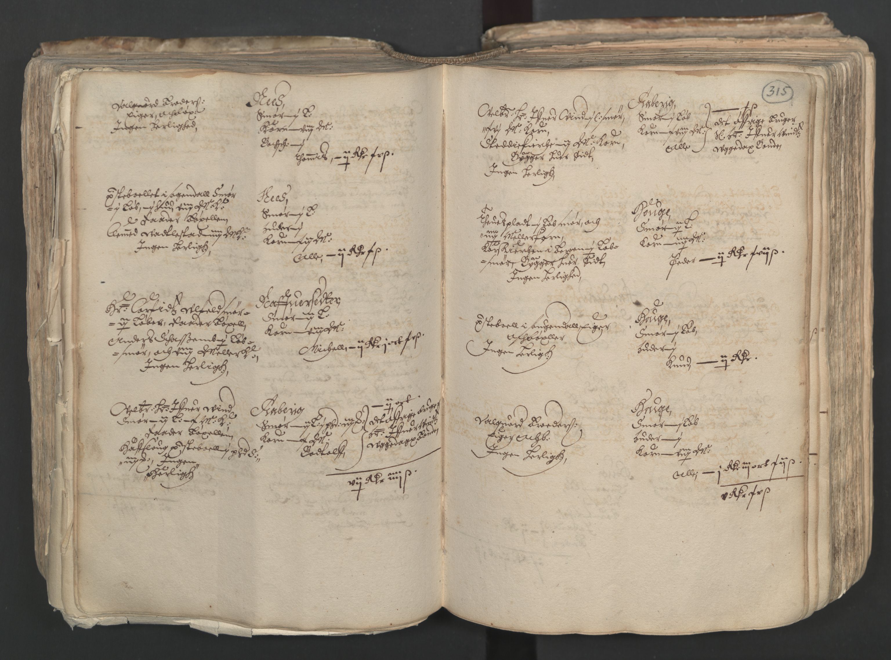 Rentekammeret inntil 1814, Realistisk ordnet avdeling, AV/RA-EA-4070/L/L0024/0001: Bergen lagdømme: / [A]: Alminnelig jordebok og skattemanntall (6 dalers kontribusjonsskatt). Sunnhordland, Hardanger, Nordhordland, Voss, Indre Sogn, Ytre Sogn, Sunnfjord, Nordfjord og Sunnmøre fogderi., 1661, p. 314b-315a