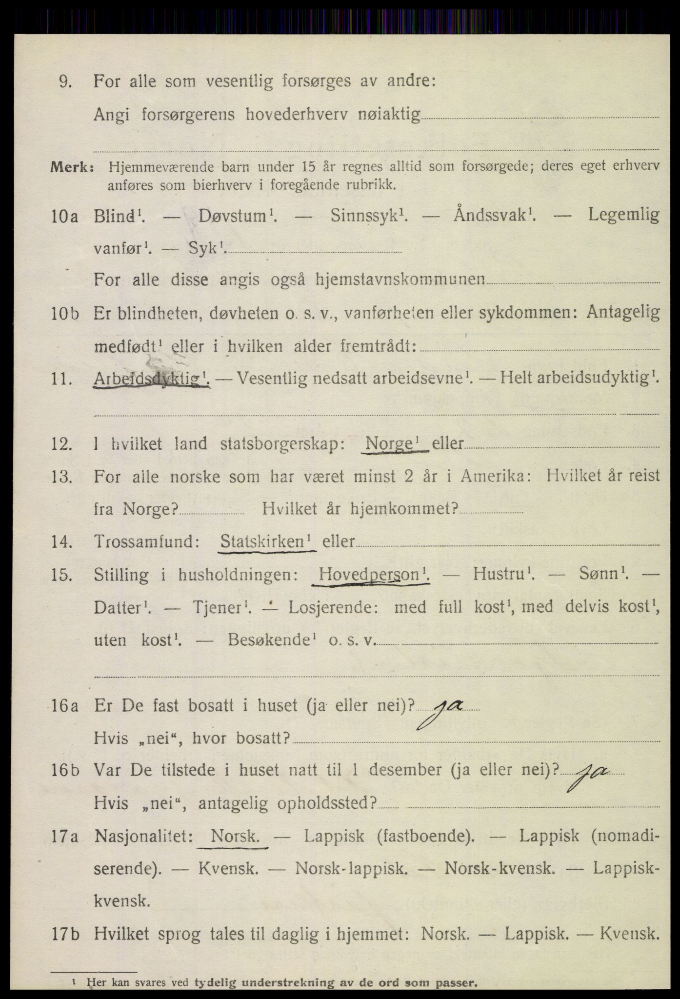 SAT, 1920 census for Træna, 1920, p. 1281