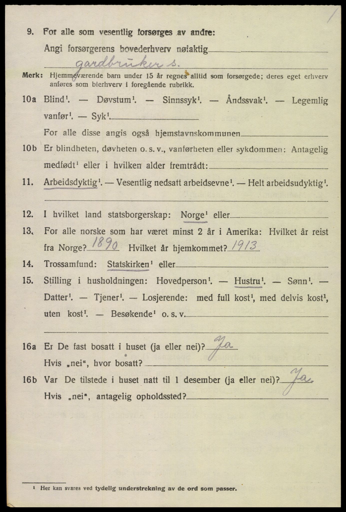 SAK, 1920 census for Lista, 1920, p. 13776