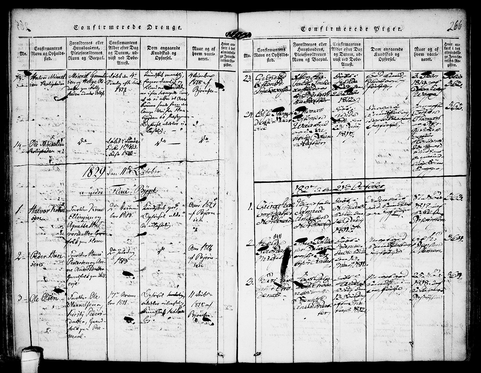 Kviteseid kirkebøker, SAKO/A-276/F/Fa/L0005: Parish register (official) no. I 5, 1815-1836, p. 266