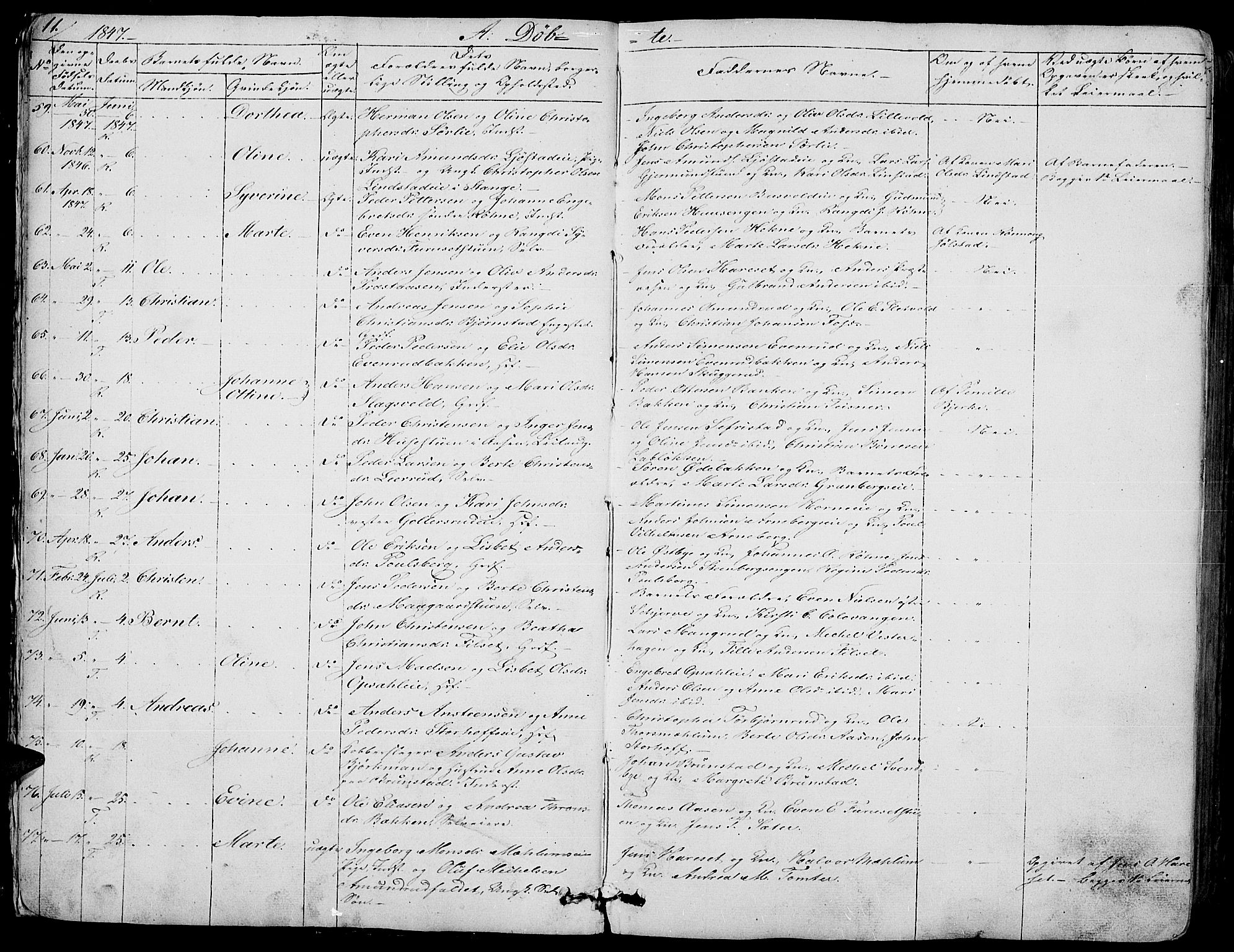 Romedal prestekontor, AV/SAH-PREST-004/L/L0009: Parish register (copy) no. 9, 1846-1866, p. 11