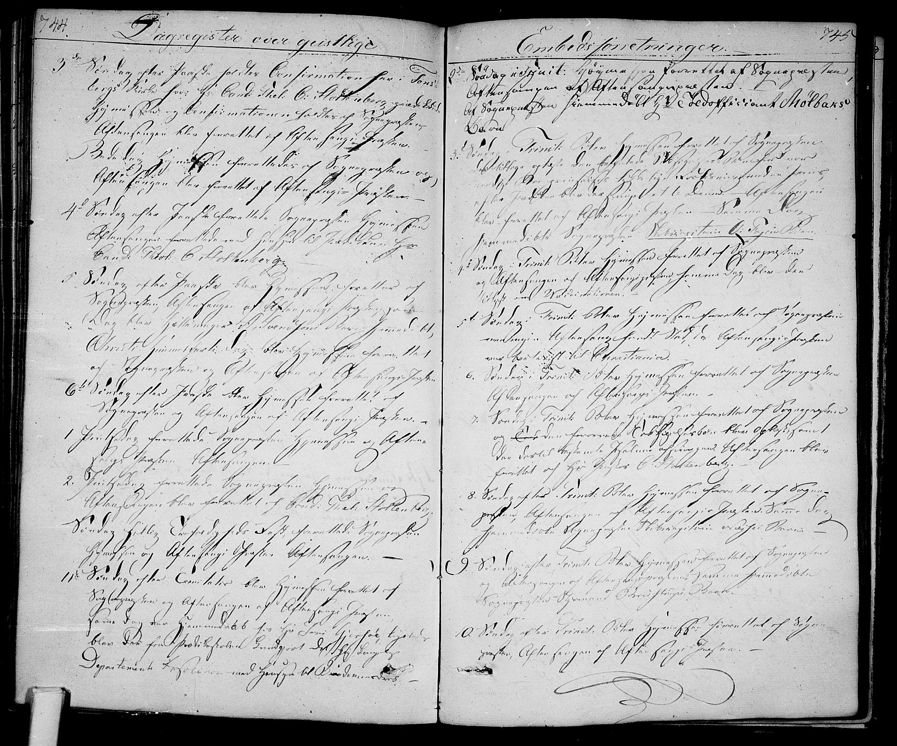 Tønsberg kirkebøker, AV/SAKO-A-330/F/Fa/L0005: Parish register (official) no. I 5, 1827-1836, p. 744-745