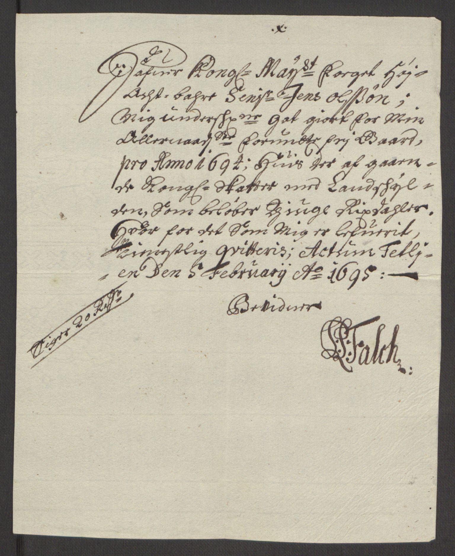 Rentekammeret inntil 1814, Reviderte regnskaper, Fogderegnskap, RA/EA-4092/R64/L4424: Fogderegnskap Namdal, 1692-1695, p. 396