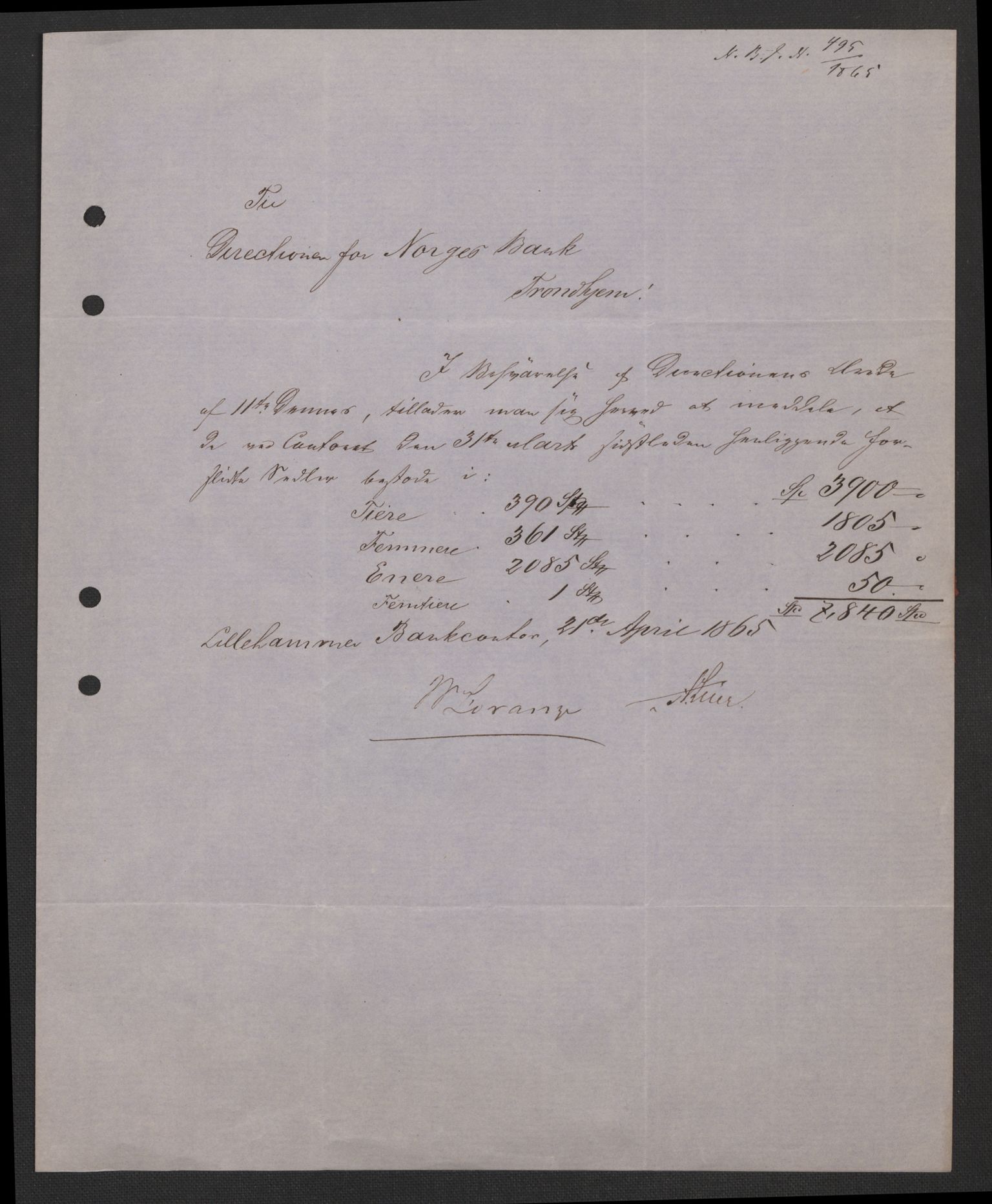 Norges Bank, Direksjonsarkivet I, AV/RA-S-3160/E/L0032: Hovedsetet, 1821-1921, p. 131