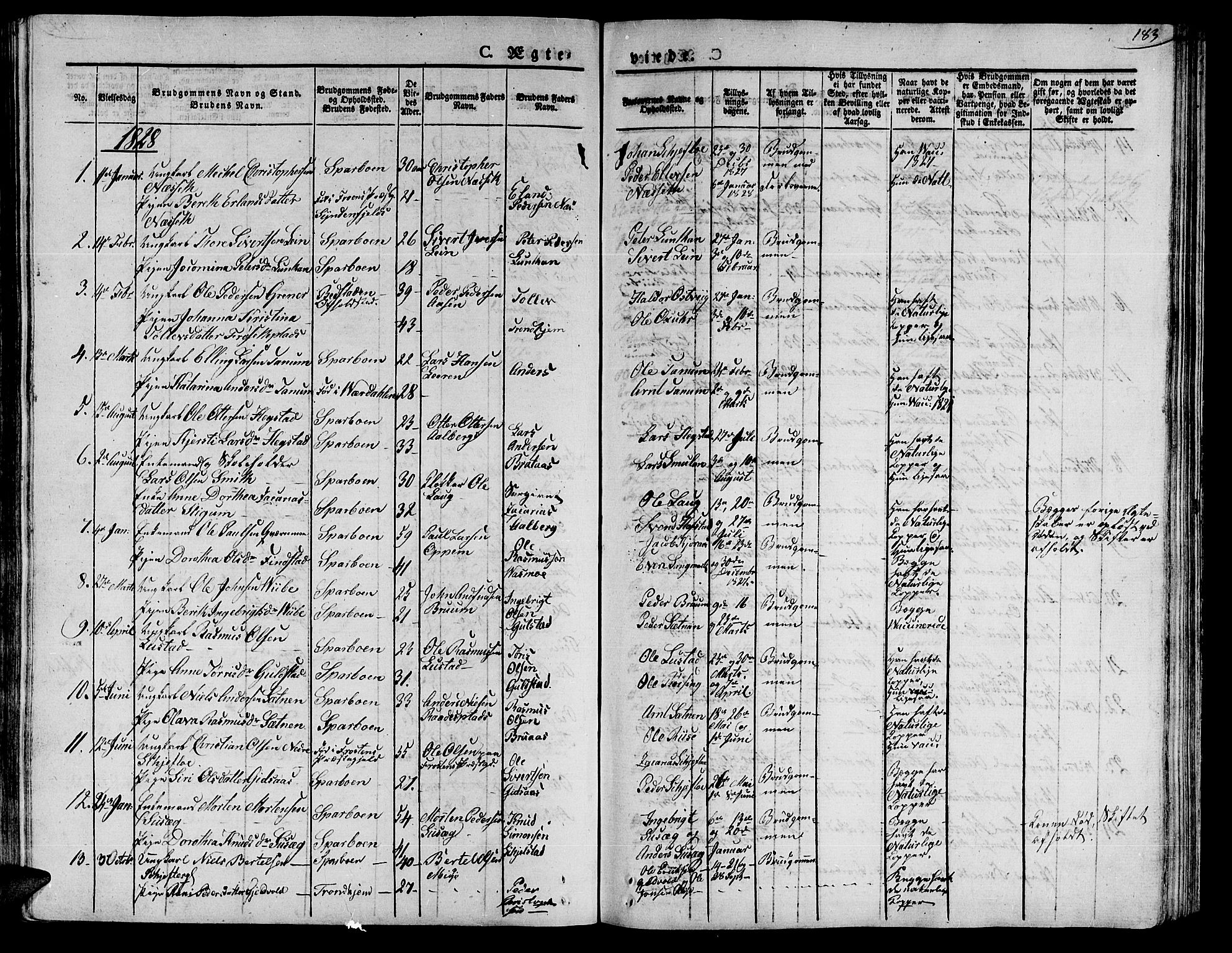 Ministerialprotokoller, klokkerbøker og fødselsregistre - Nord-Trøndelag, SAT/A-1458/735/L0336: Parish register (official) no. 735A05 /1, 1825-1835, p. 183
