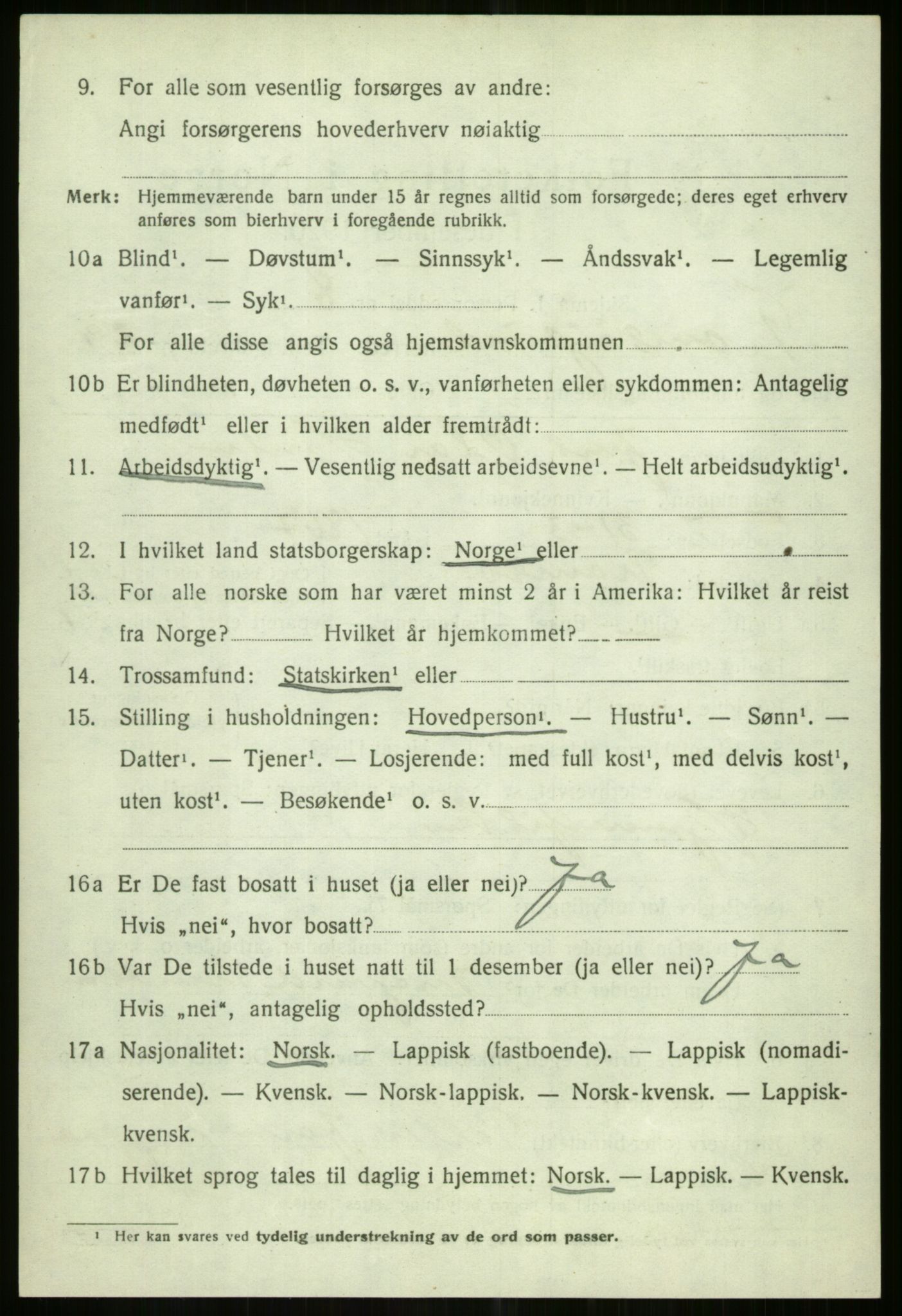 SATØ, 1920 census for Tromsøysund, 1920, p. 13651