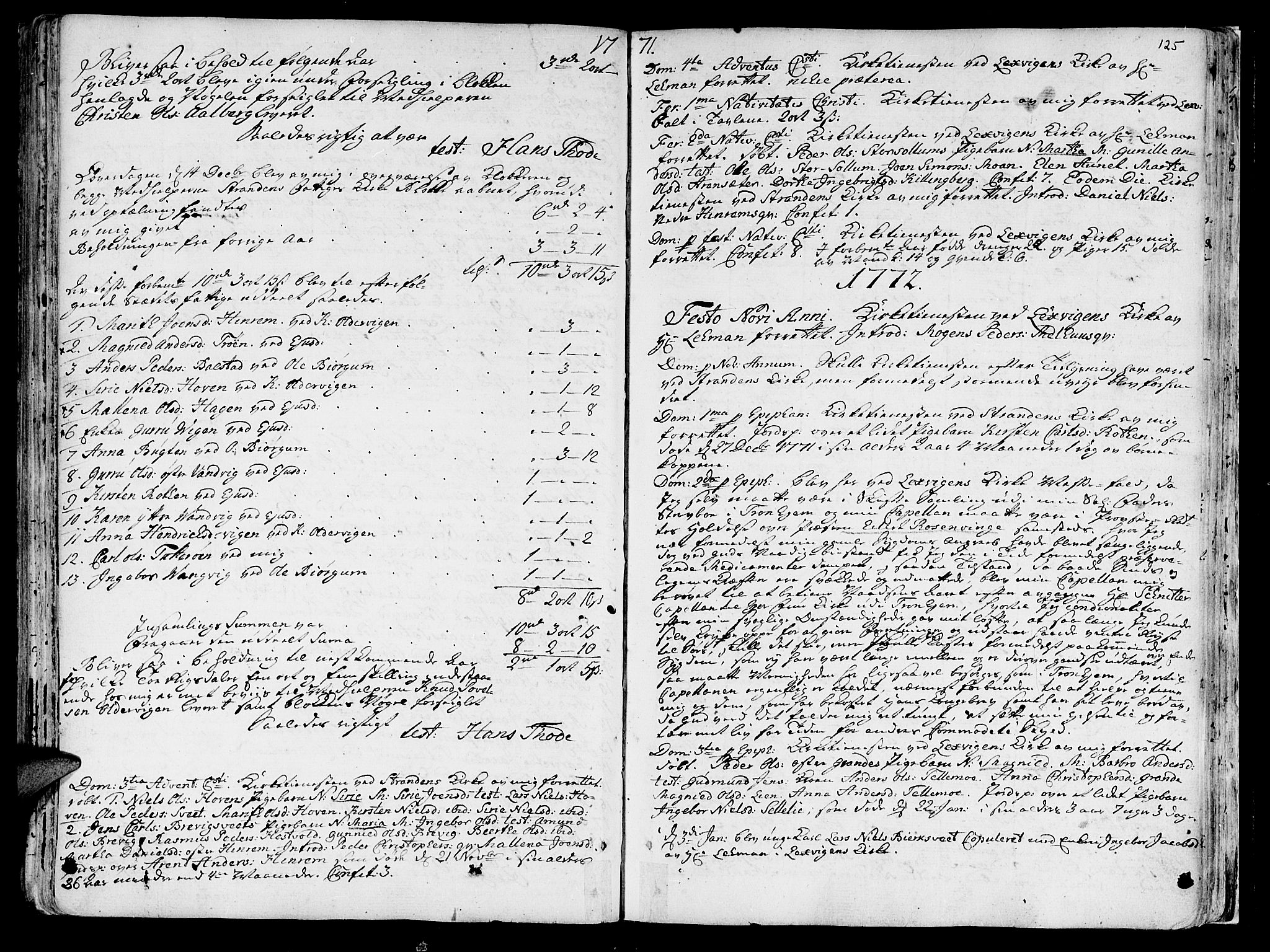 Ministerialprotokoller, klokkerbøker og fødselsregistre - Nord-Trøndelag, SAT/A-1458/701/L0003: Parish register (official) no. 701A03, 1751-1783, p. 125