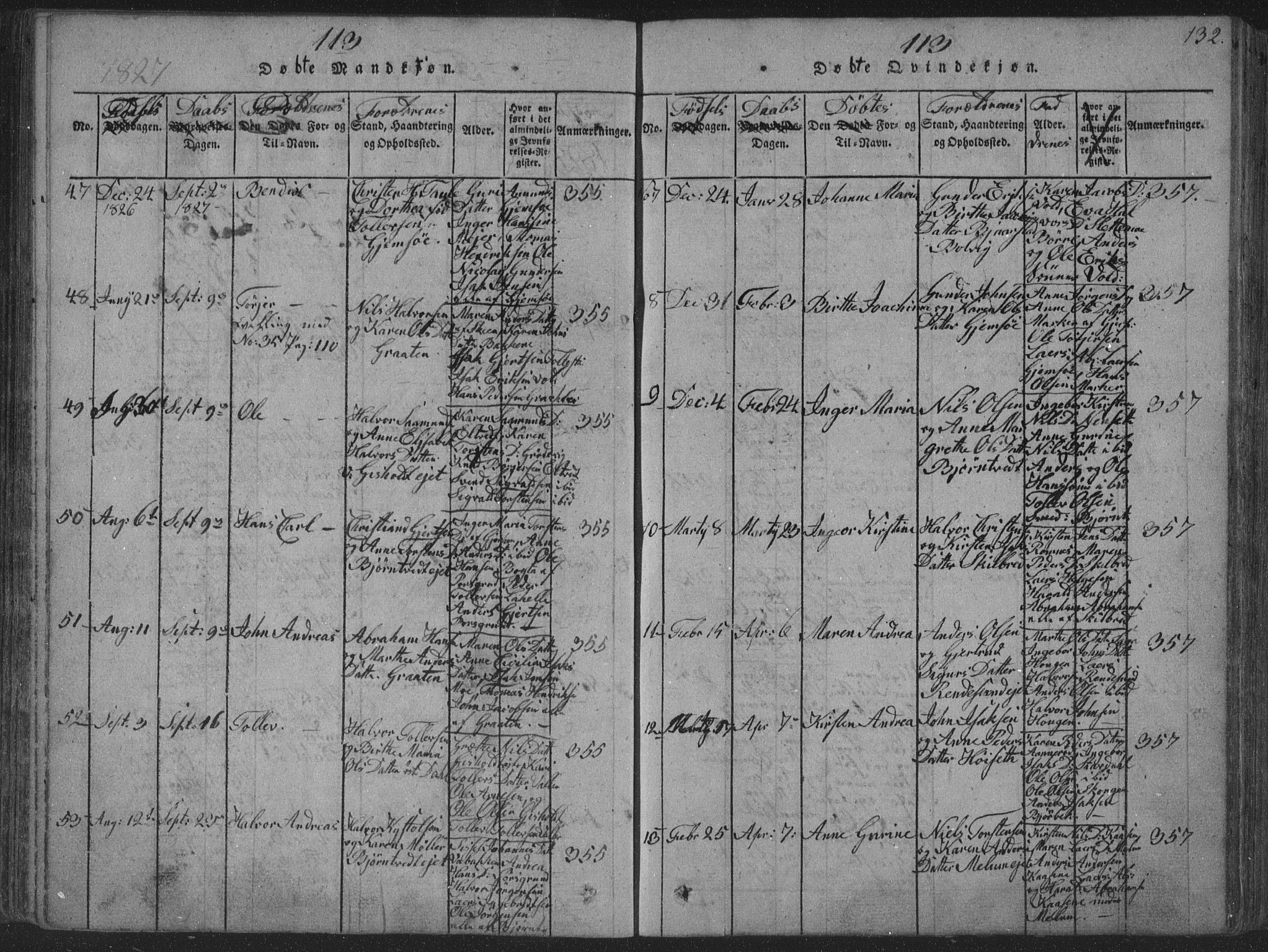 Solum kirkebøker, AV/SAKO-A-306/F/Fa/L0004: Parish register (official) no. I 4, 1814-1833, p. 132