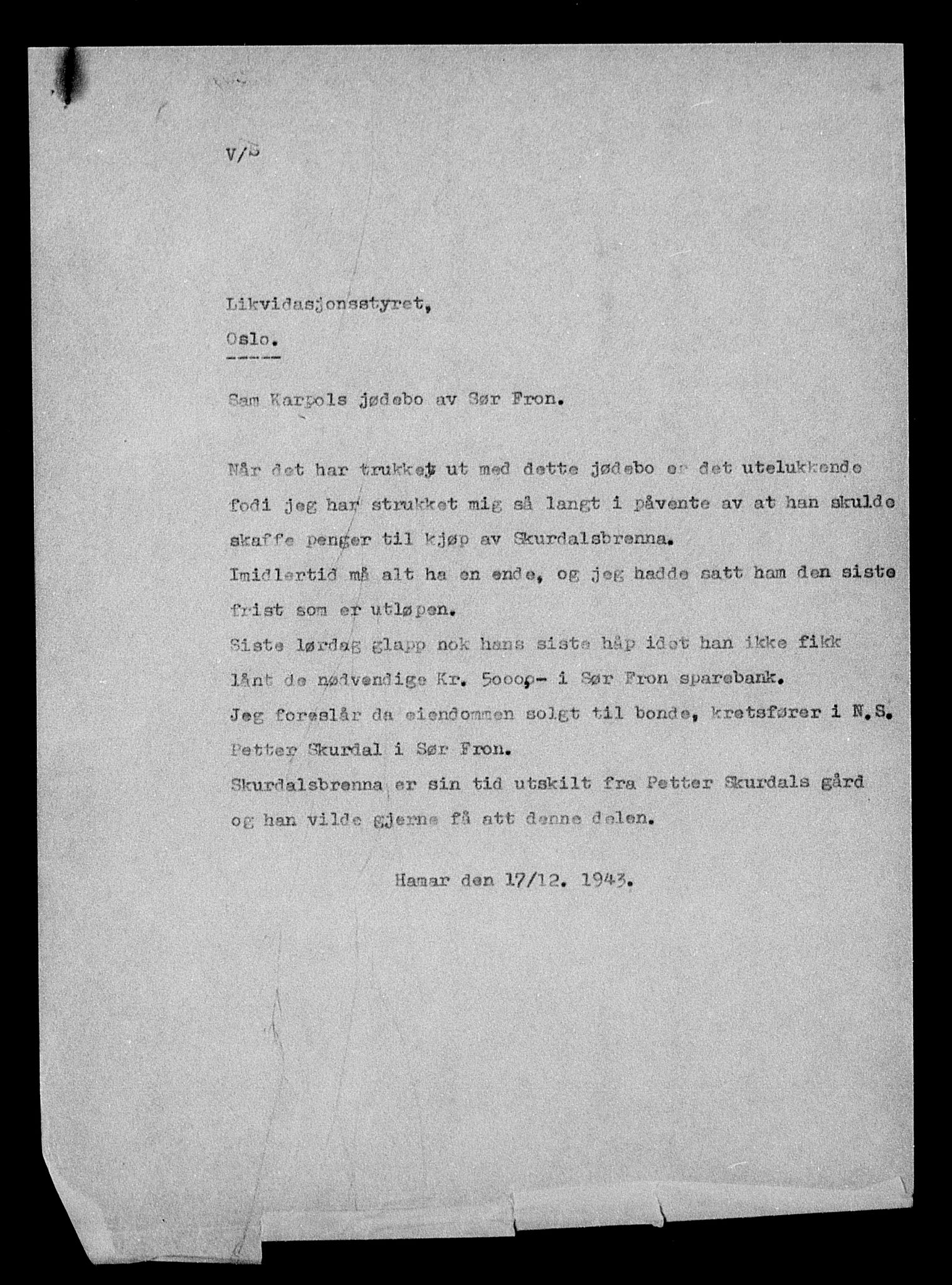 Justisdepartementet, Tilbakeføringskontoret for inndratte formuer, AV/RA-S-1564/H/Hc/Hcc/L0949: --, 1945-1947, p. 630
