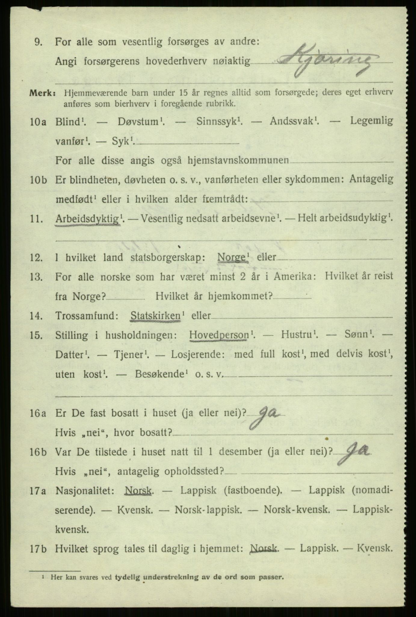 SATØ, 1920 census for Trondenes, 1920, p. 15385