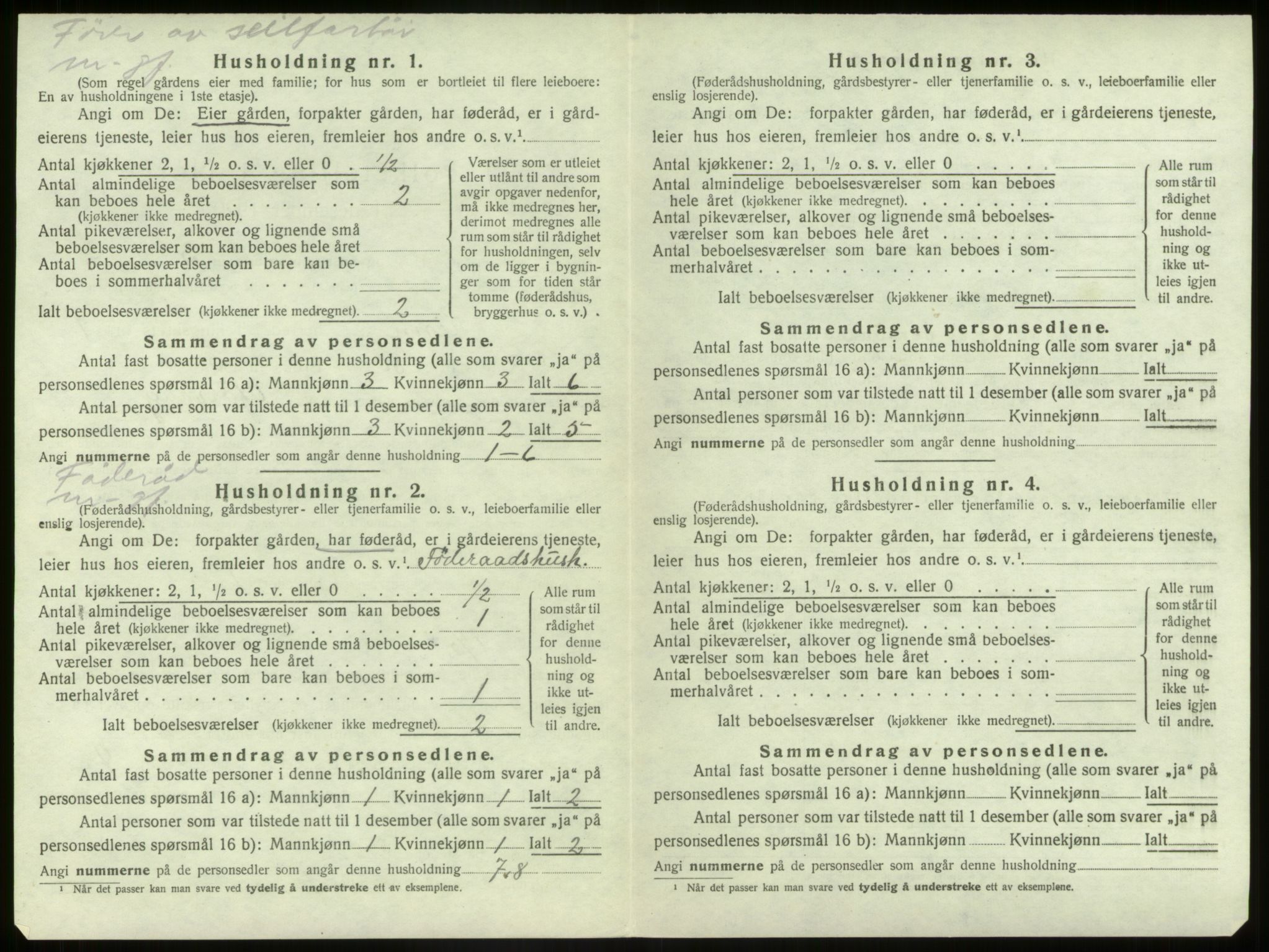 SAB, 1920 census for Kinn, 1920, p. 1256