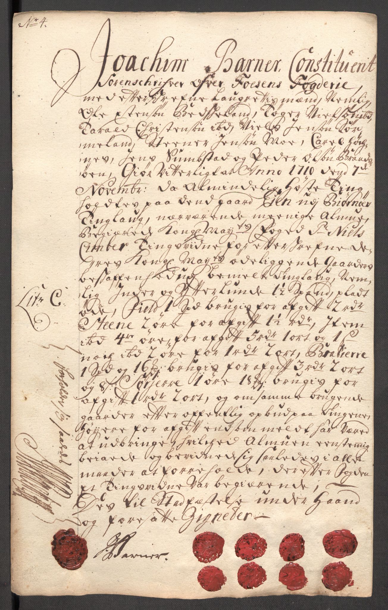 Rentekammeret inntil 1814, Reviderte regnskaper, Fogderegnskap, AV/RA-EA-4092/R57/L3859: Fogderegnskap Fosen, 1710, p. 166