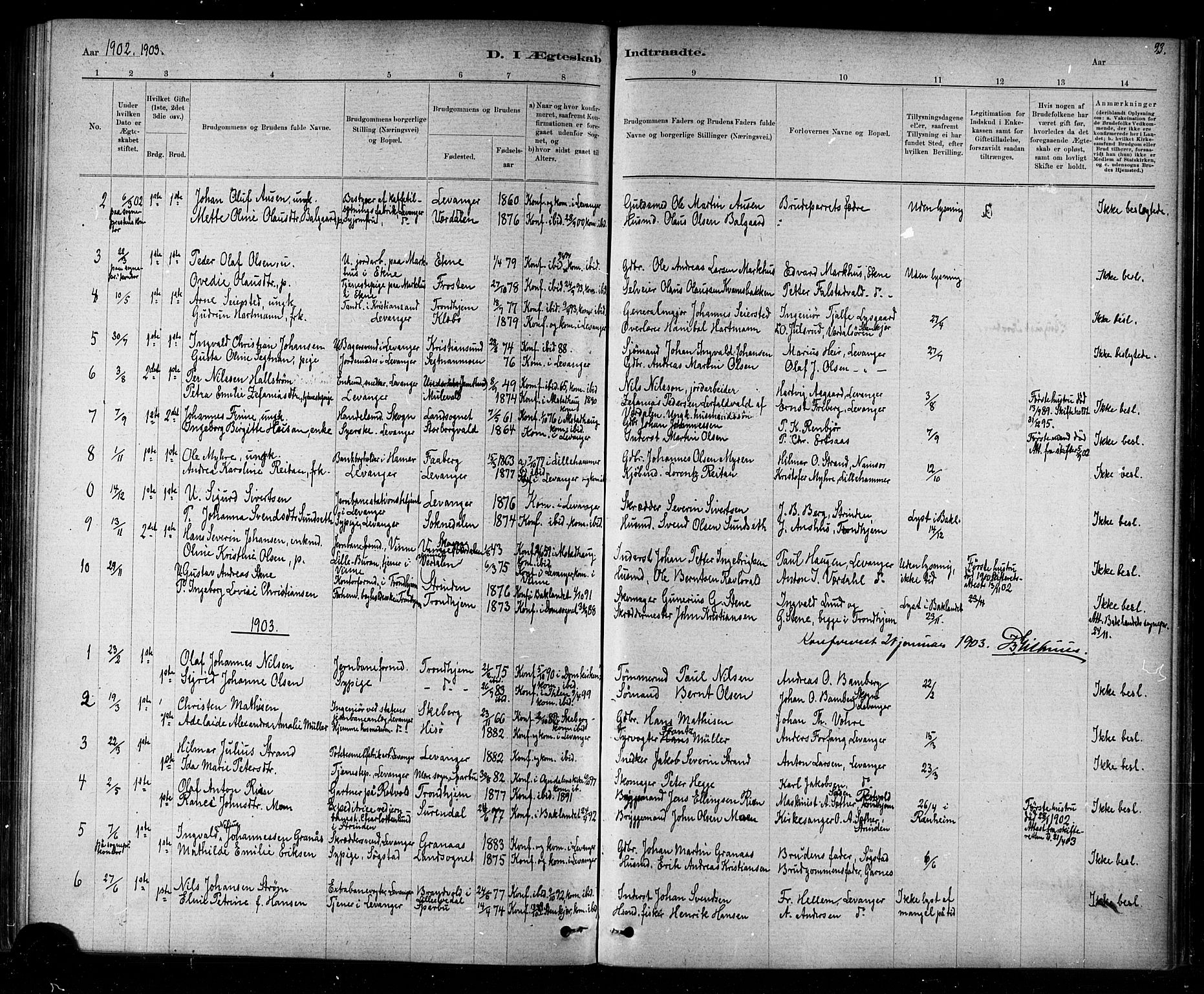 Ministerialprotokoller, klokkerbøker og fødselsregistre - Nord-Trøndelag, SAT/A-1458/720/L0192: Parish register (copy) no. 720C01, 1880-1917, p. 93