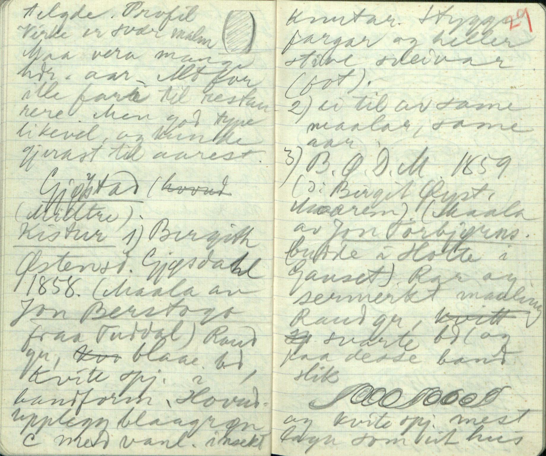 Rikard Berge, TEMU/TGM-A-1003/F/L0009/0010: 341-356 / 350 Ymse oppskrifter, 1916, p. 28-29