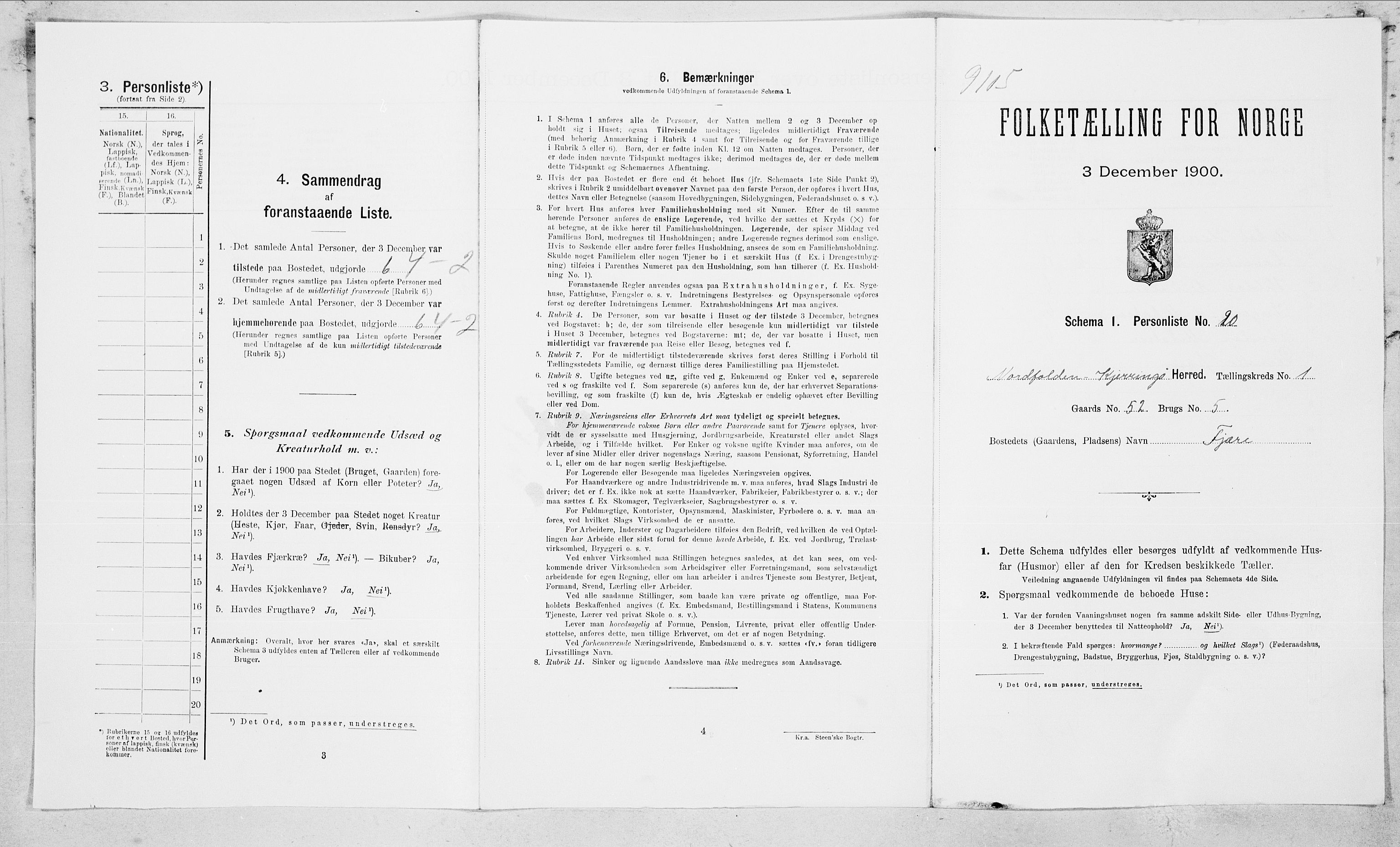 SAT, 1900 census for Nordfold-Kjerringøy, 1900, p. 56