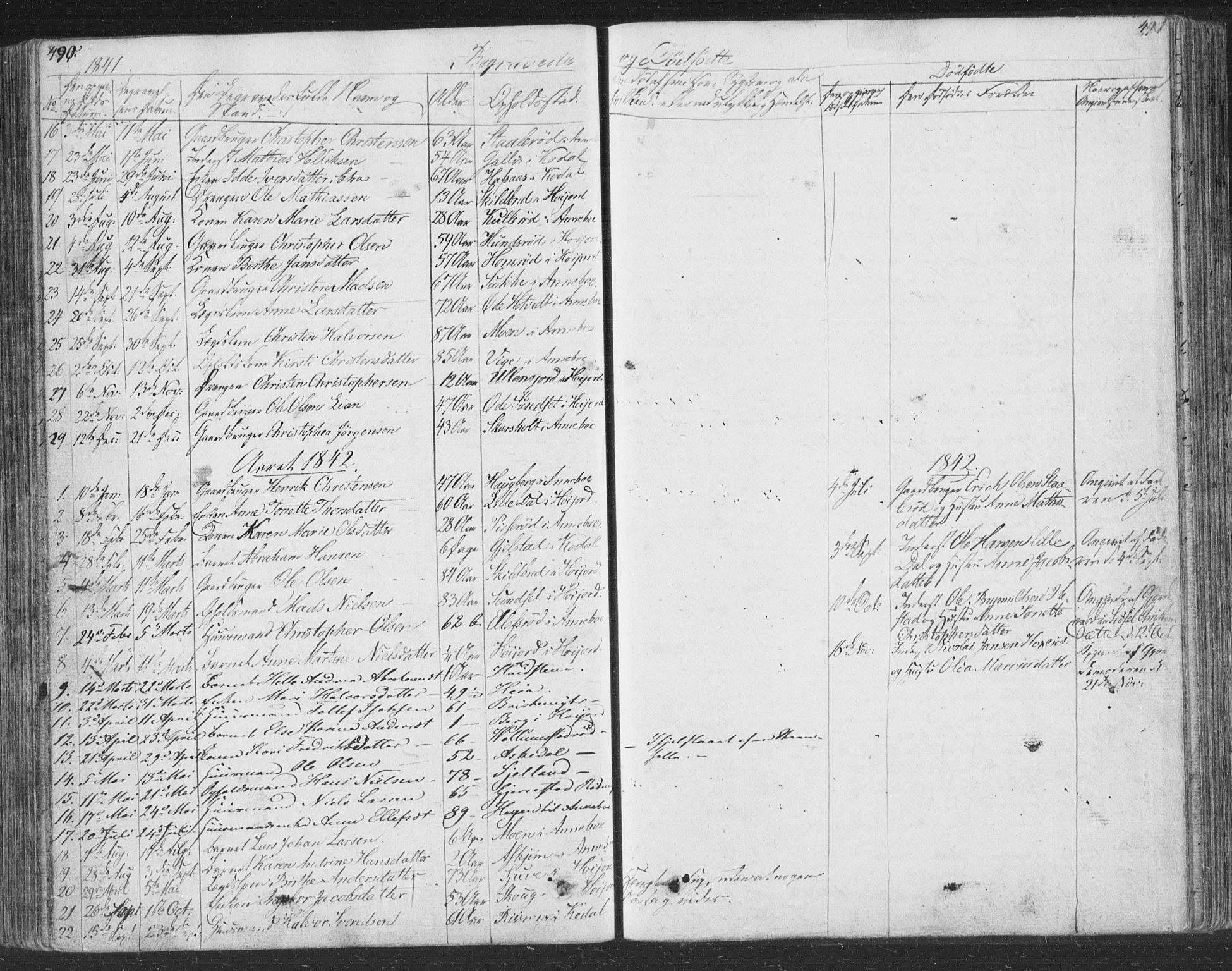 Andebu kirkebøker, AV/SAKO-A-336/F/Fa/L0004: Parish register (official) no. 4, 1829-1856, p. 490-491