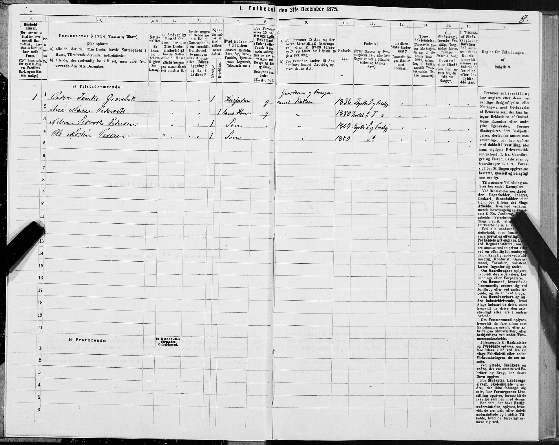 SAT, 1875 census for 1817P Tjøtta, 1875, p. 2008