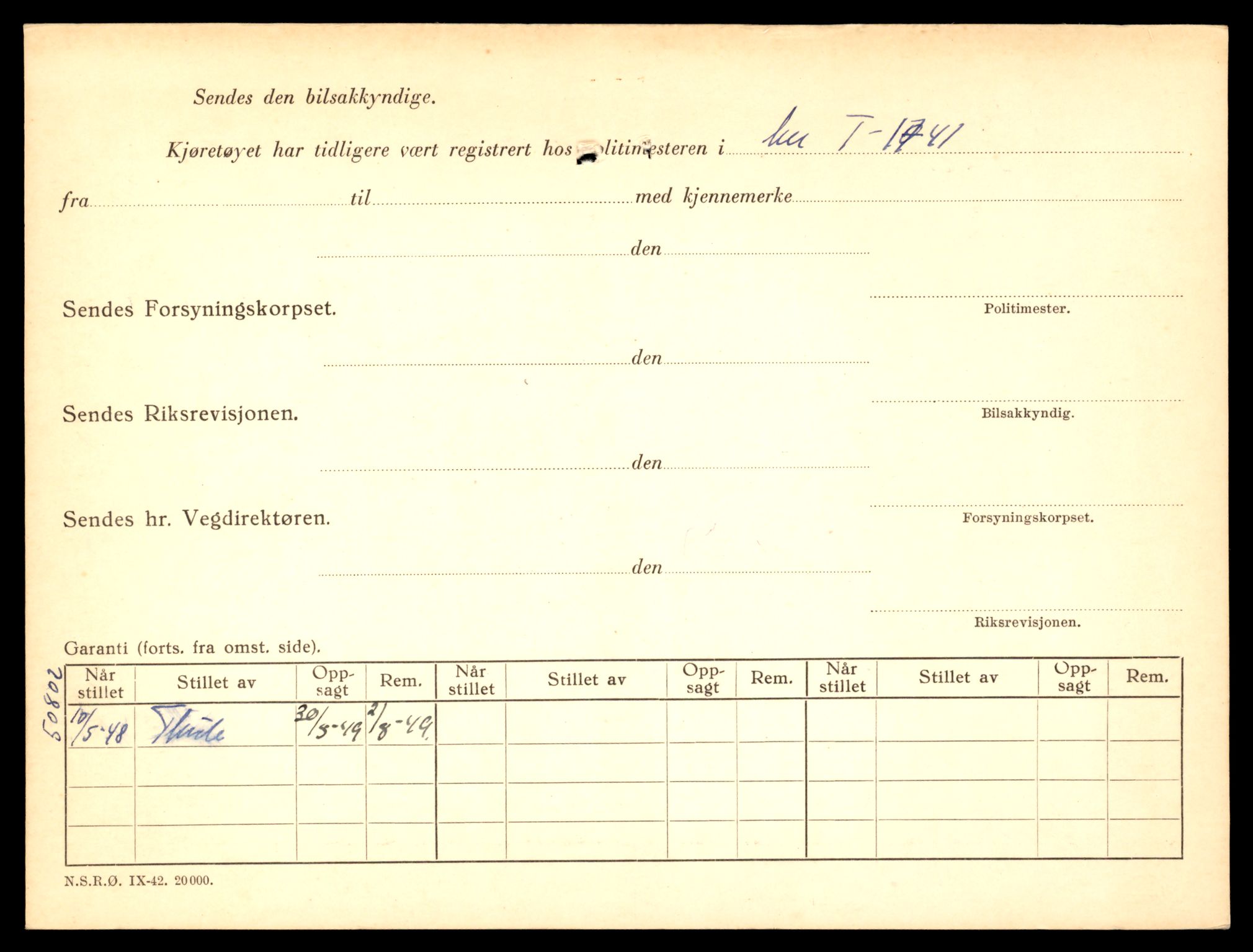 Møre og Romsdal vegkontor - Ålesund trafikkstasjon, AV/SAT-A-4099/F/Fe/L0019: Registreringskort for kjøretøy T 10228 - T 10350, 1927-1998, p. 2808