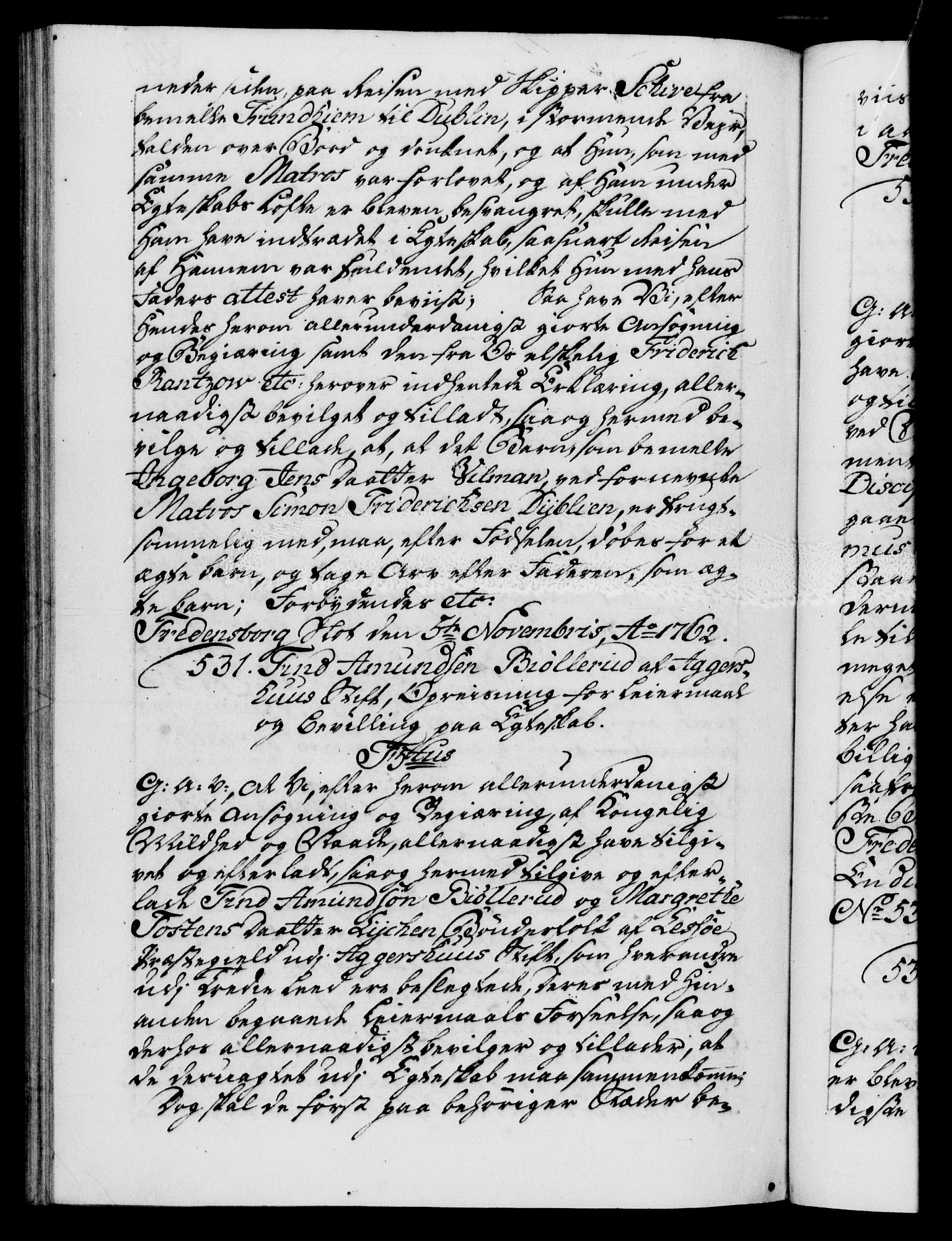 Danske Kanselli 1572-1799, AV/RA-EA-3023/F/Fc/Fca/Fcaa/L0041: Norske registre, 1760-1762, p. 840b