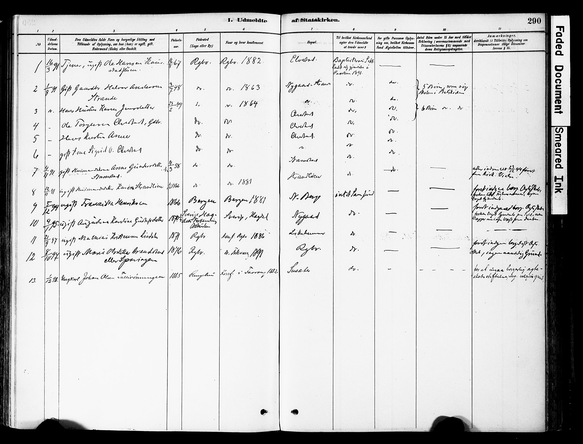 Ringebu prestekontor, SAH/PREST-082/H/Ha/Haa/L0008: Parish register (official) no. 8, 1878-1898, p. 290