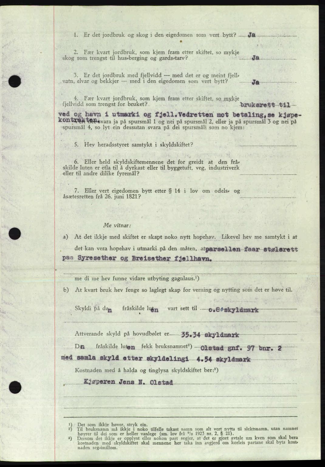 Indre Sogn tingrett, SAB/A-3301/1/G/Gb/Gbb/L0010: Mortgage book no. A10, 1949-1949, Diary no: : 850/1949