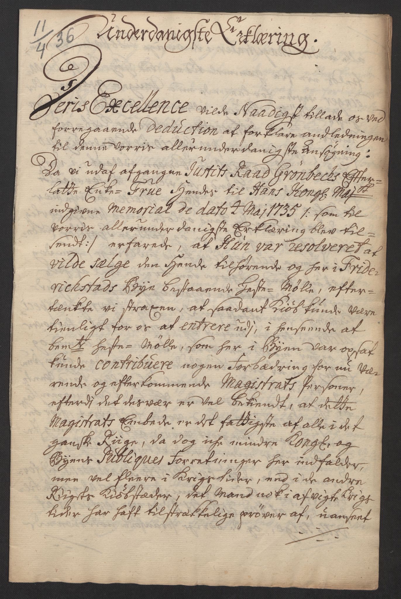 Stattholderembetet 1572-1771, AV/RA-EA-2870/Ef/L0108: Brev fra embetsmenn og andre, 1735-1736, p. 248