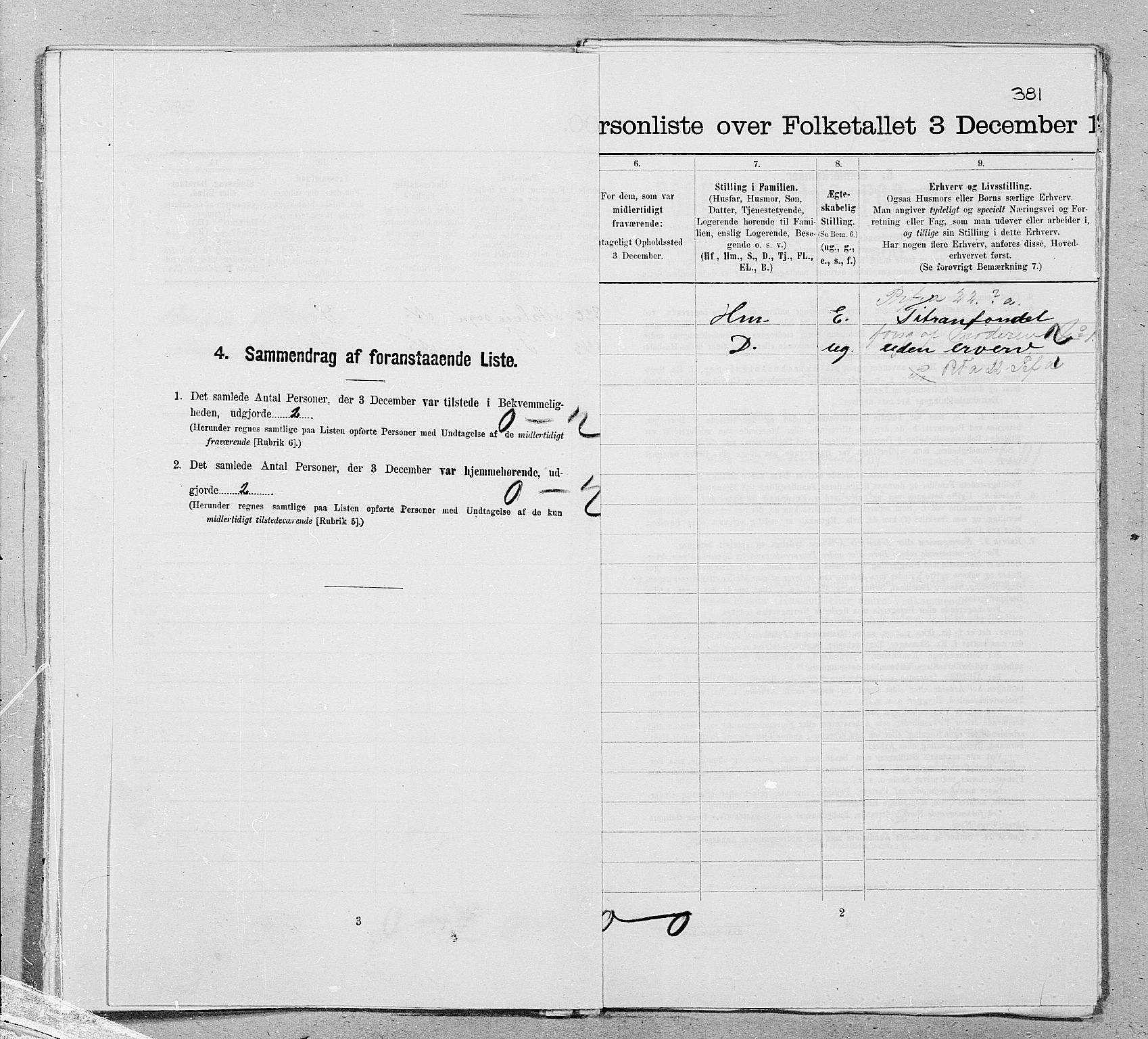 SAT, 1900 census for Kristiansund, 1900, p. 6023