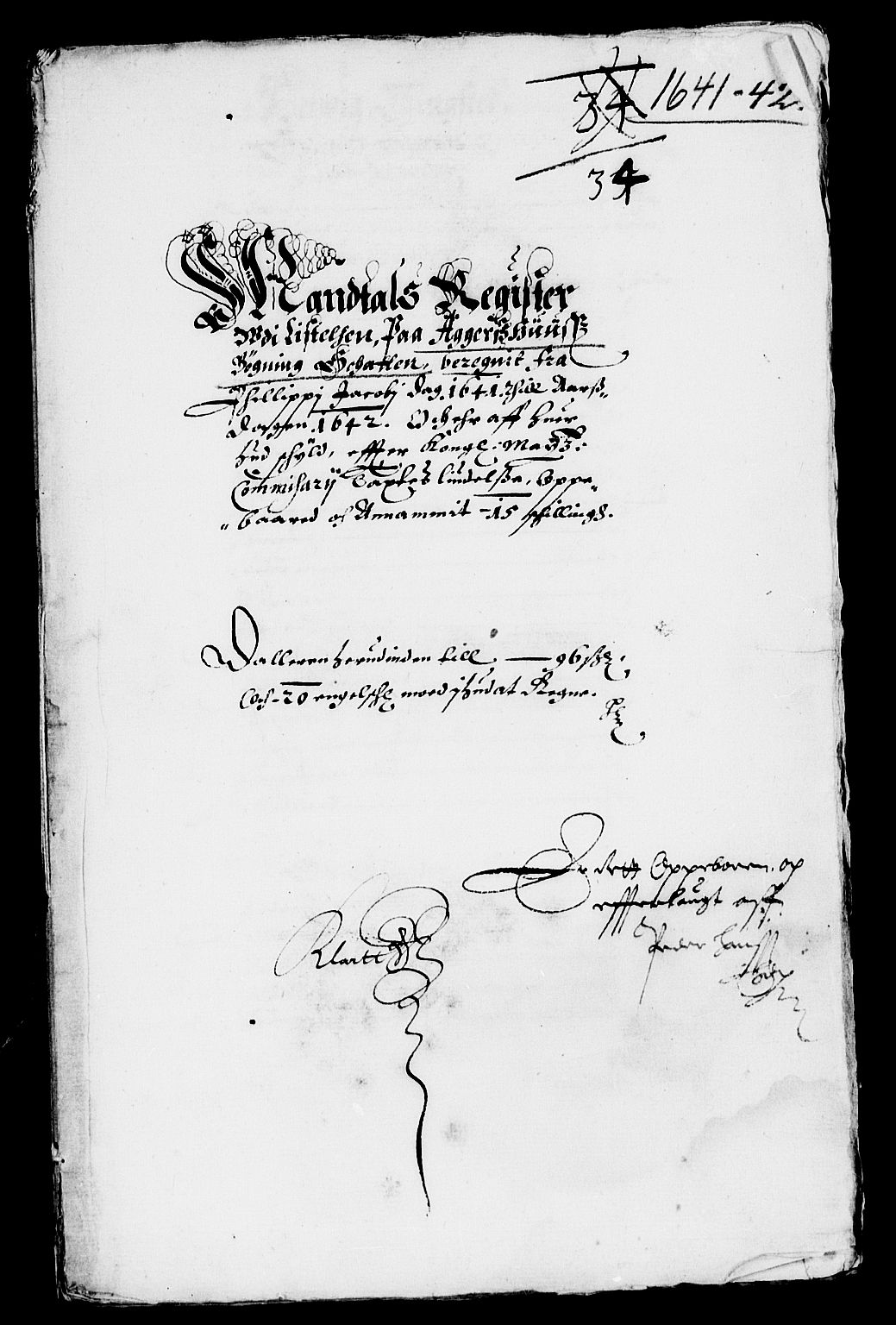 Rentekammeret inntil 1814, Reviderte regnskaper, Lensregnskaper, AV/RA-EA-5023/R/Rb/Rbr/L0014: Lista len, 1641-1644