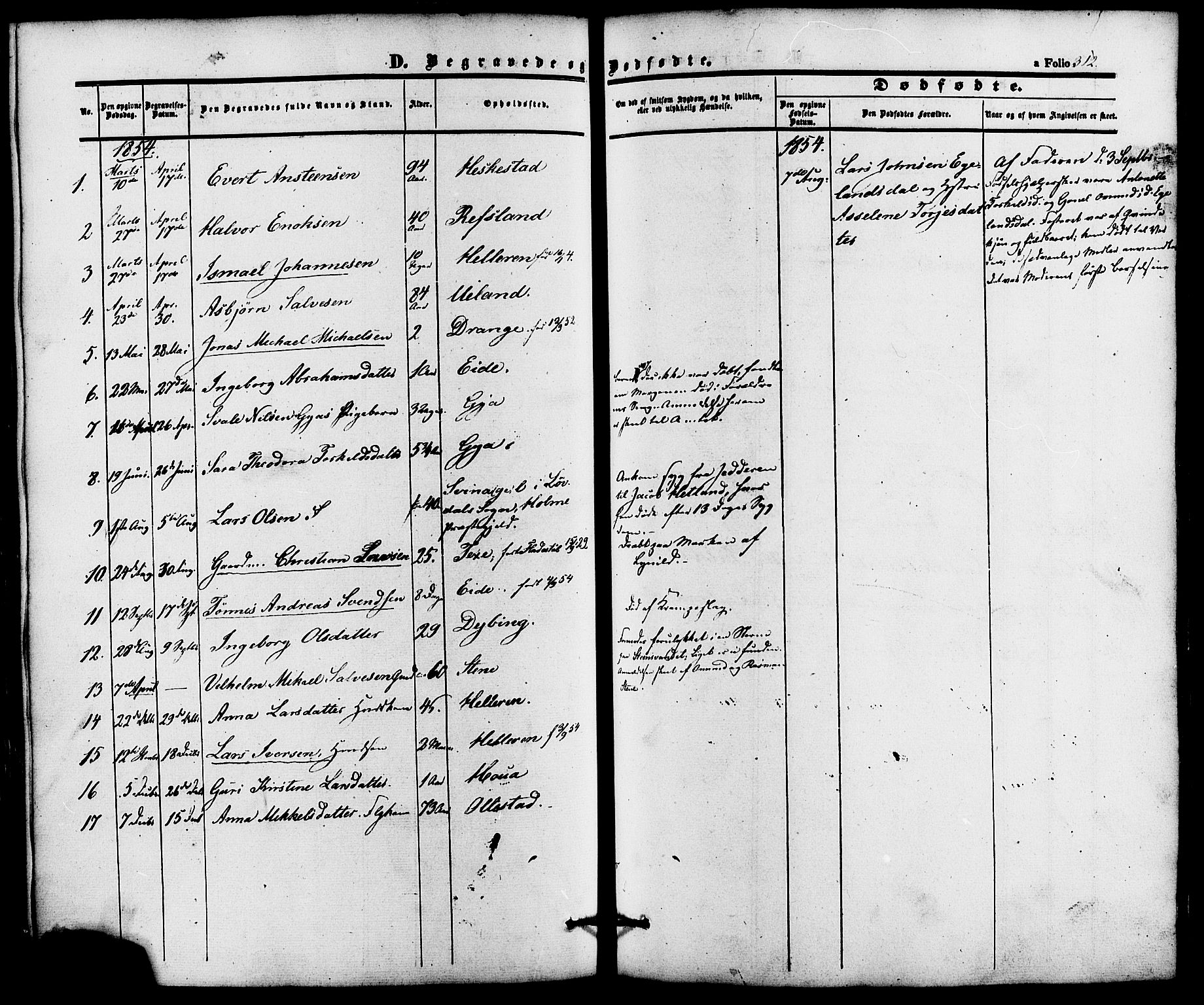 Lund sokneprestkontor, SAST/A-101809/S06/L0010: Parish register (official) no. A 9, 1854-1886, p. 312