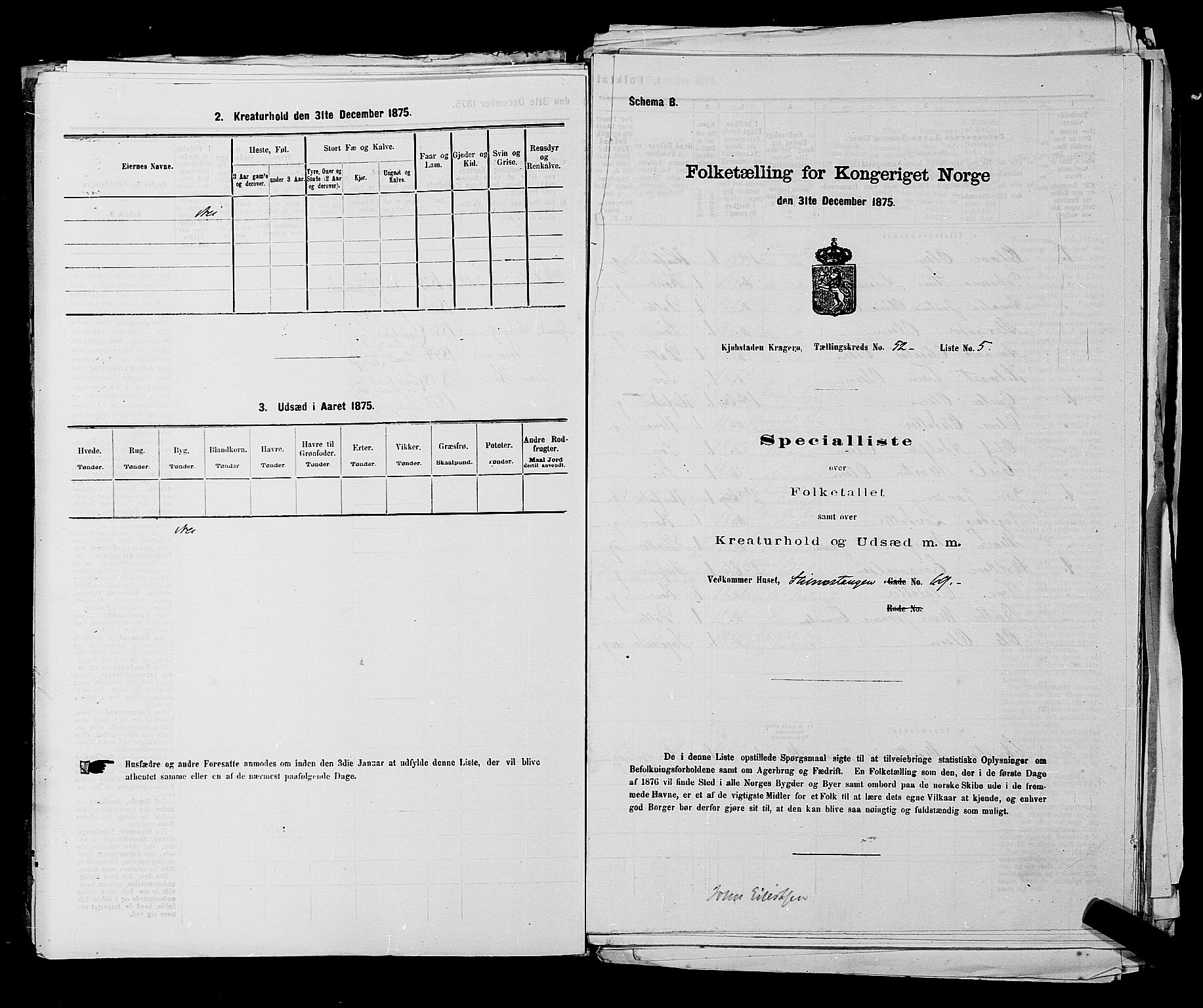 SAKO, 1875 census for 0801P Kragerø, 1875, p. 1151