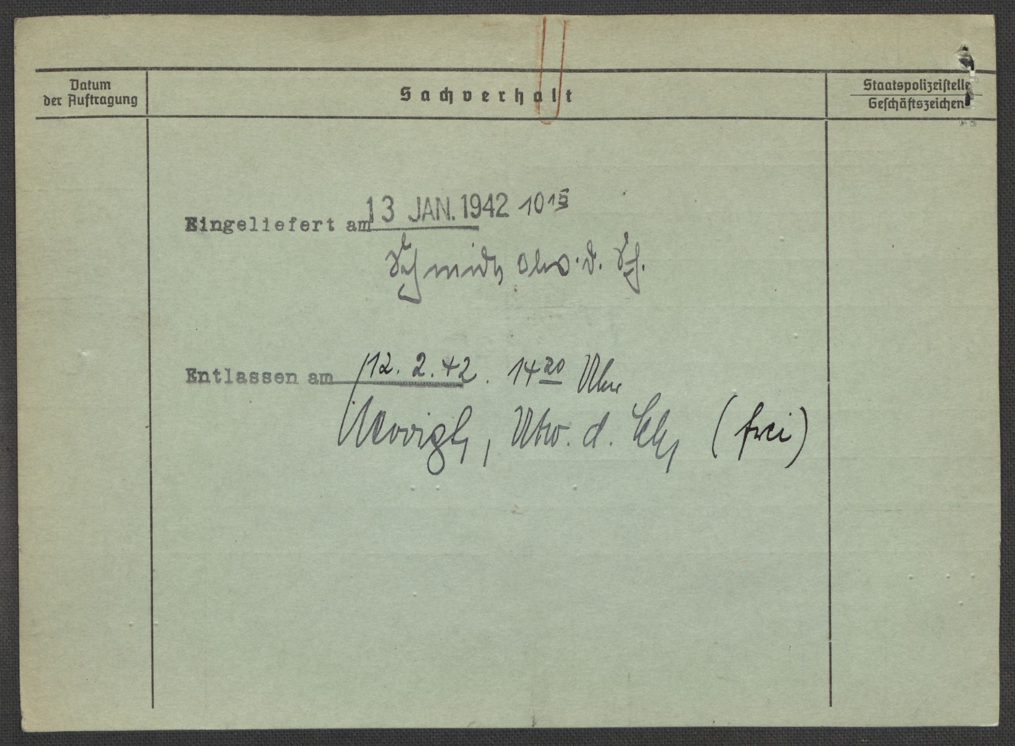 Befehlshaber der Sicherheitspolizei und des SD, AV/RA-RAFA-5969/E/Ea/Eaa/L0010: Register over norske fanger i Møllergata 19: Sø-Å, 1940-1945, p. 1177