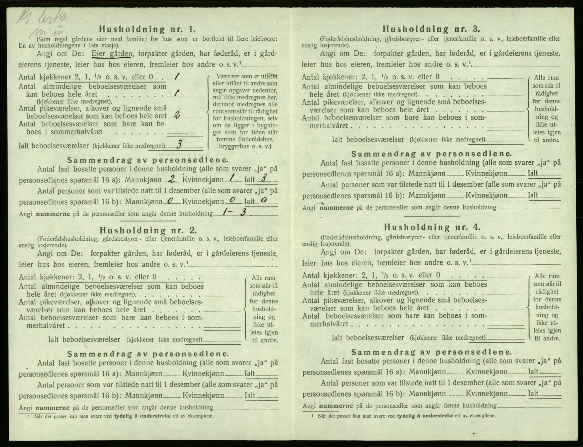 SAB, 1920 census for Granvin, 1920, p. 169