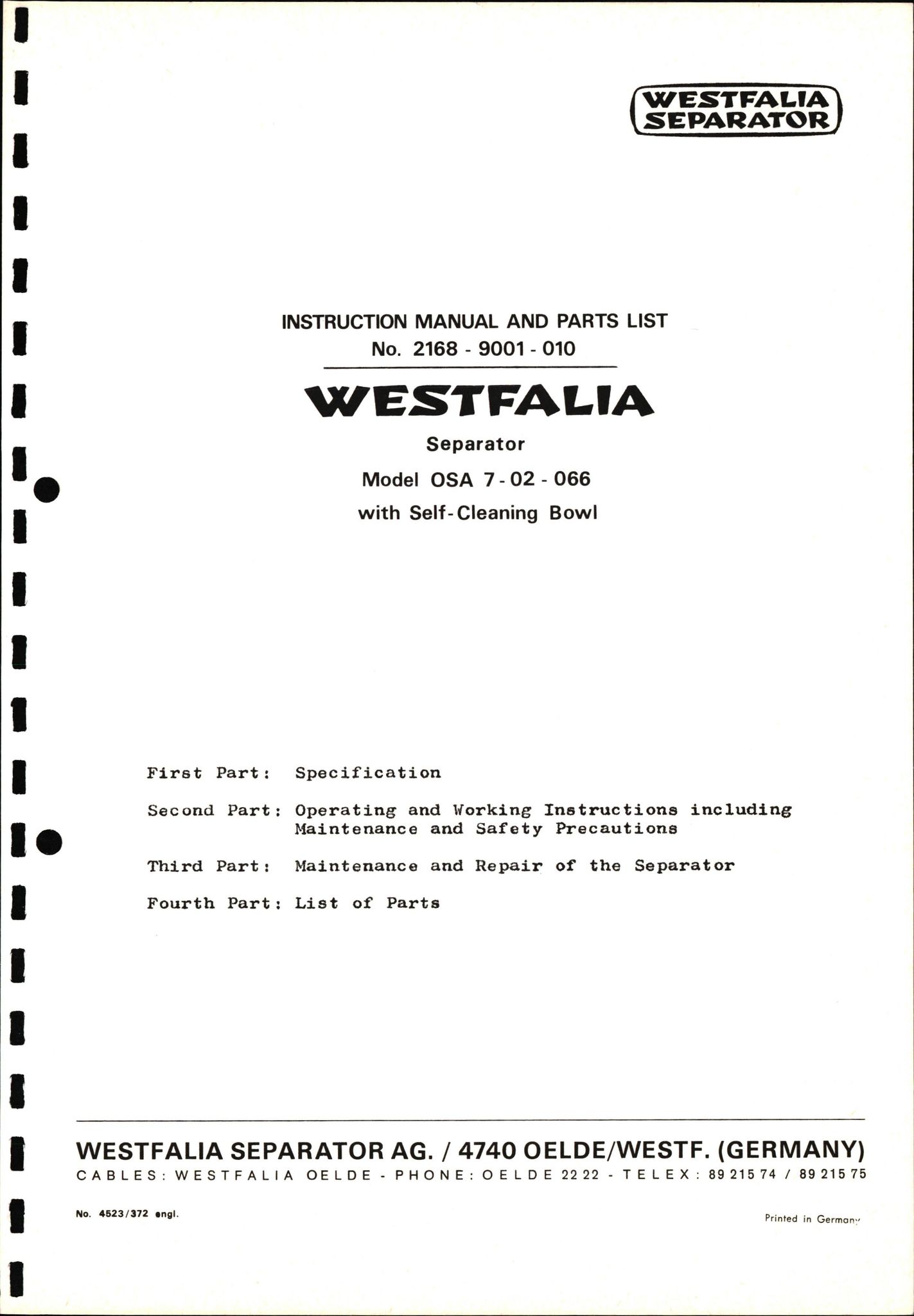 Pa 1503 - Stavanger Drilling AS, AV/SAST-A-101906/2/E/Eb/Ebb/L0001: Alexander L. Kielland plattform - Operation manual, 1976, p. 351