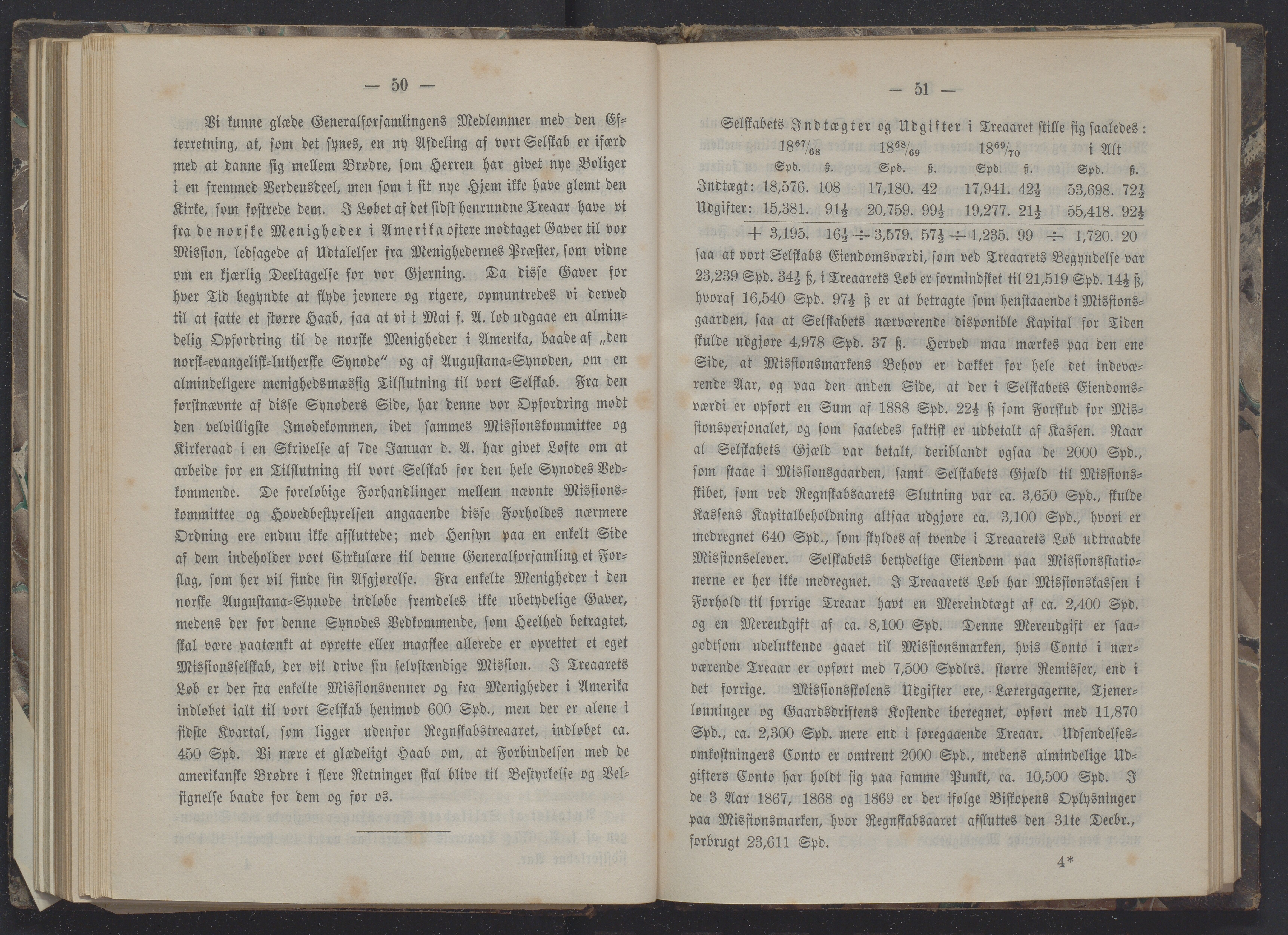 Det Norske Misjonsselskap - hovedadministrasjonen, VID/MA-A-1045/D/Db/Dba/L0337/0009: Beretninger, Bøker, Skrifter o.l   / Årsberetninger 28 , 1870, p. 50-51