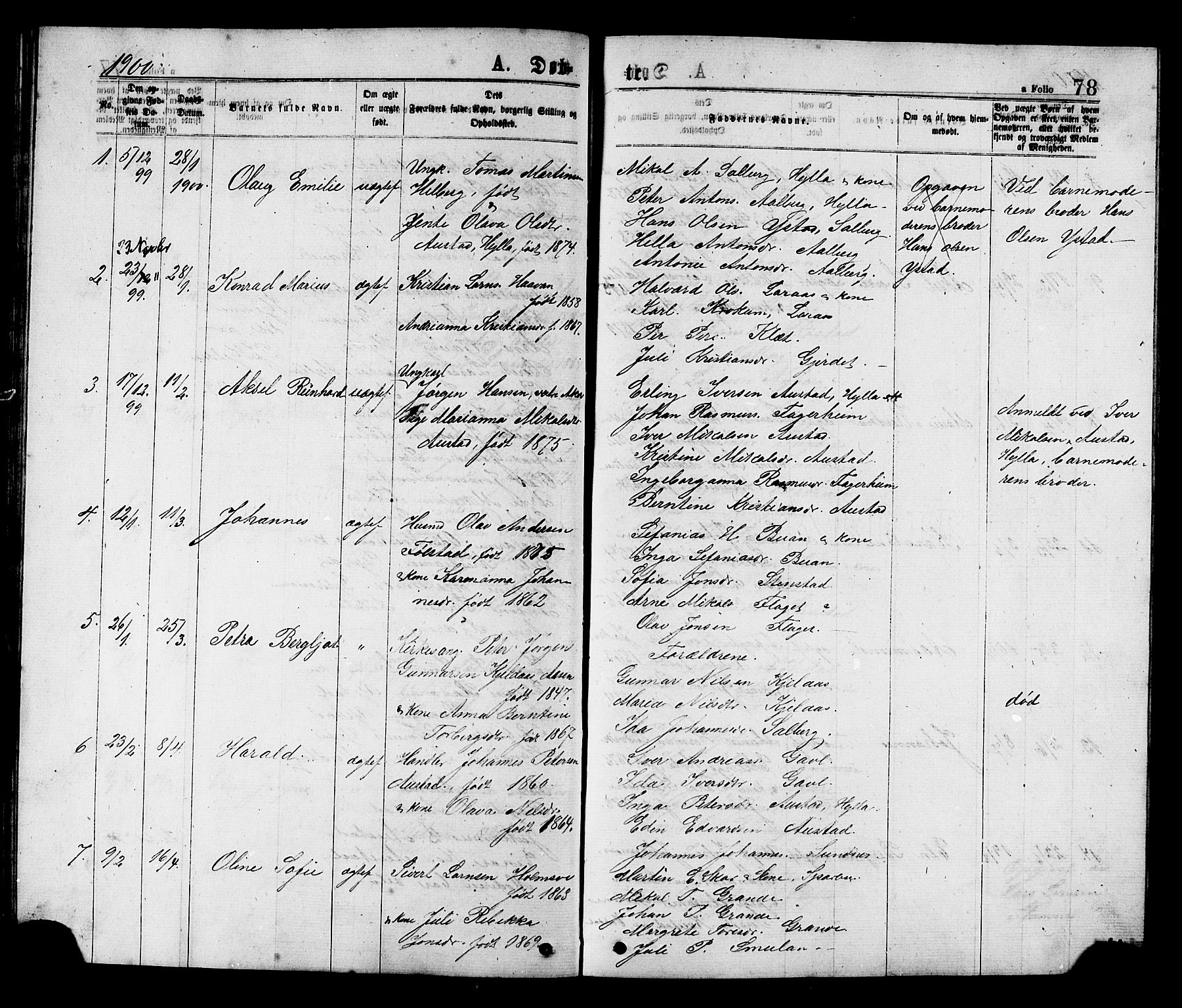 Ministerialprotokoller, klokkerbøker og fødselsregistre - Nord-Trøndelag, SAT/A-1458/731/L0311: Parish register (copy) no. 731C02, 1875-1911, p. 78