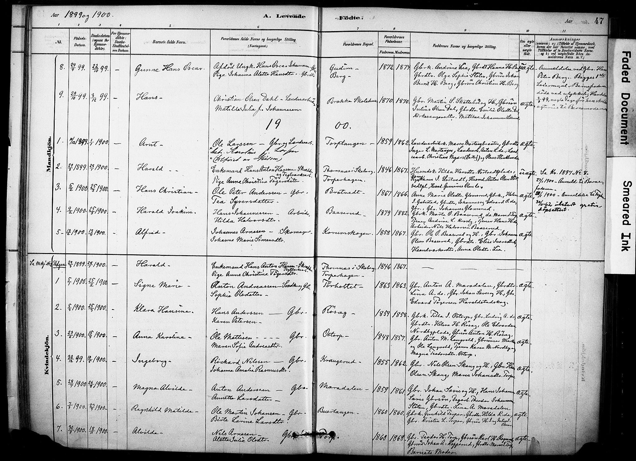 Rakkestad prestekontor Kirkebøker, AV/SAO-A-2008/F/Fc/L0001: Parish register (official) no. III 1, 1878-1905, p. 47