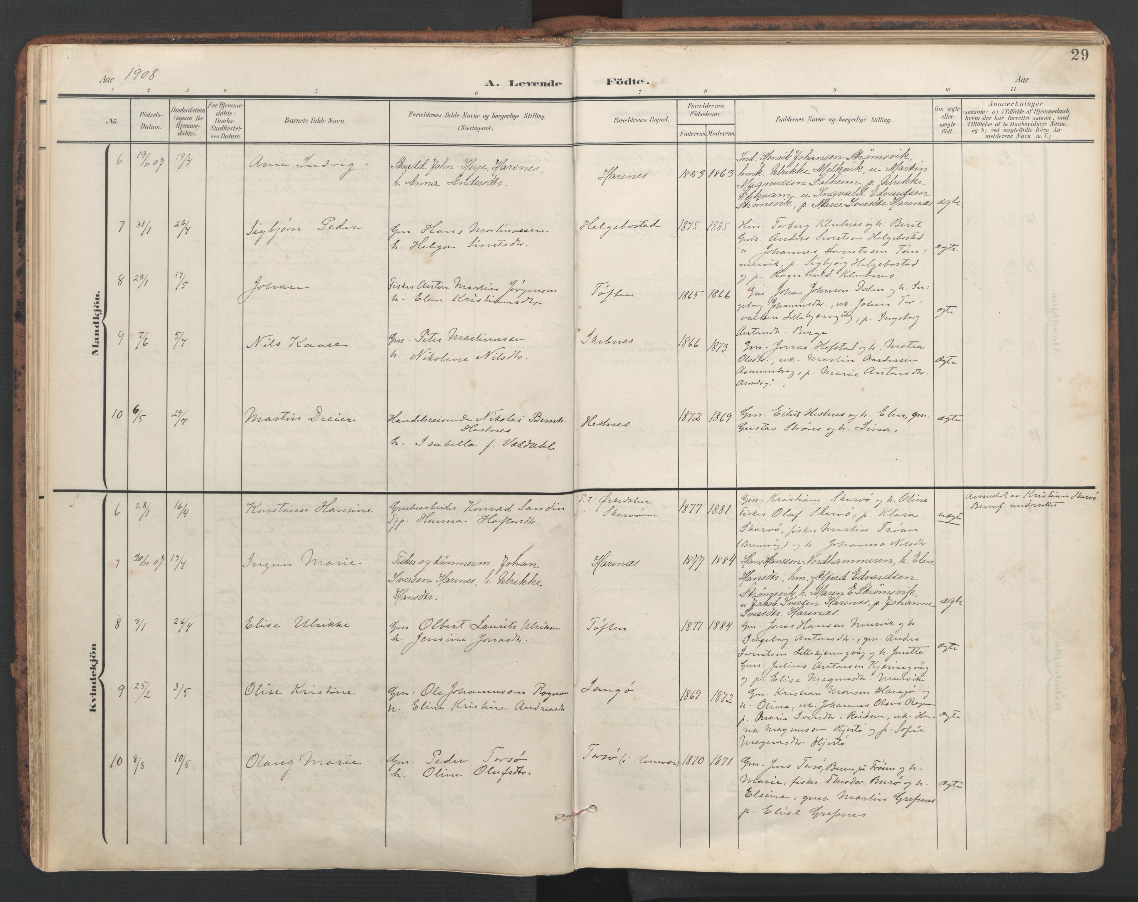 Ministerialprotokoller, klokkerbøker og fødselsregistre - Sør-Trøndelag, SAT/A-1456/634/L0537: Parish register (official) no. 634A13, 1896-1922, p. 29