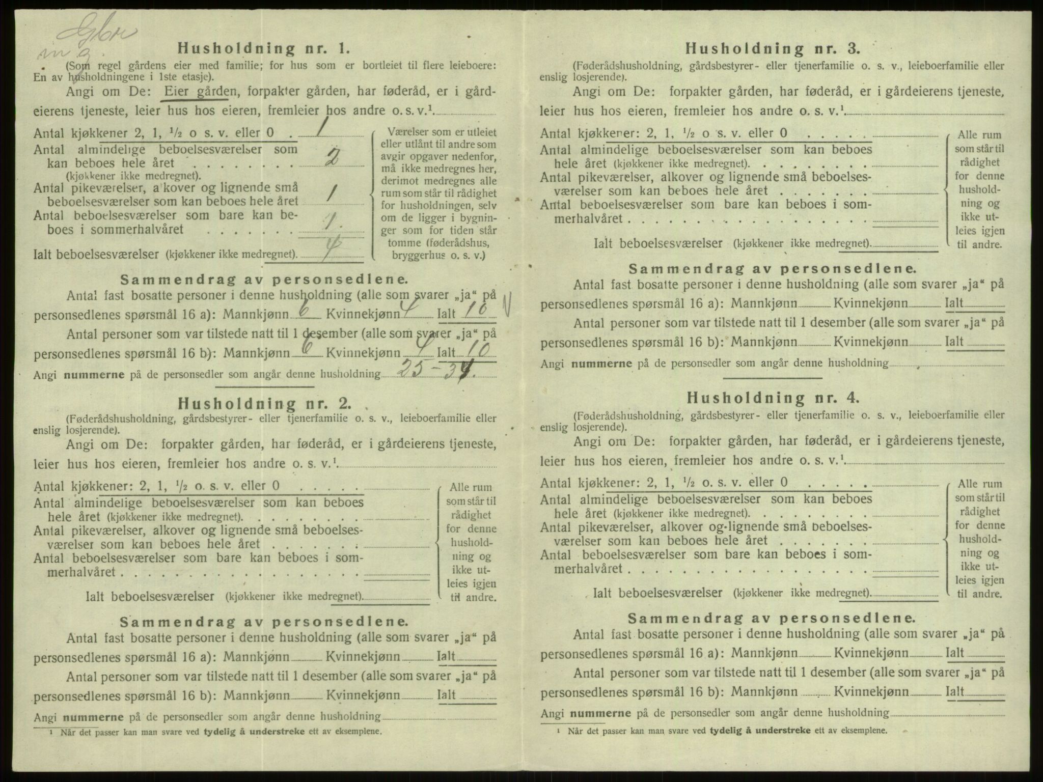 SAB, 1920 census for Eid, 1920, p. 180