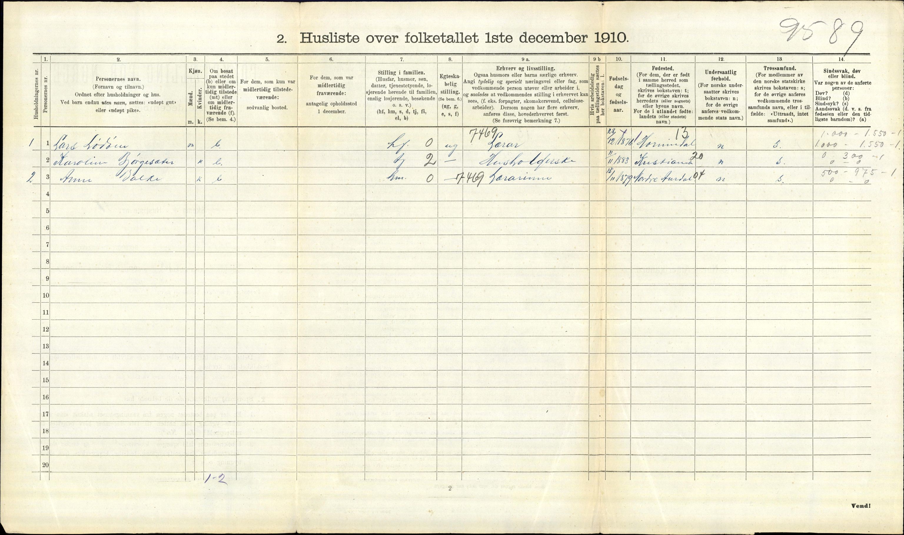 RA, 1910 census for Askim, 1910, p. 864