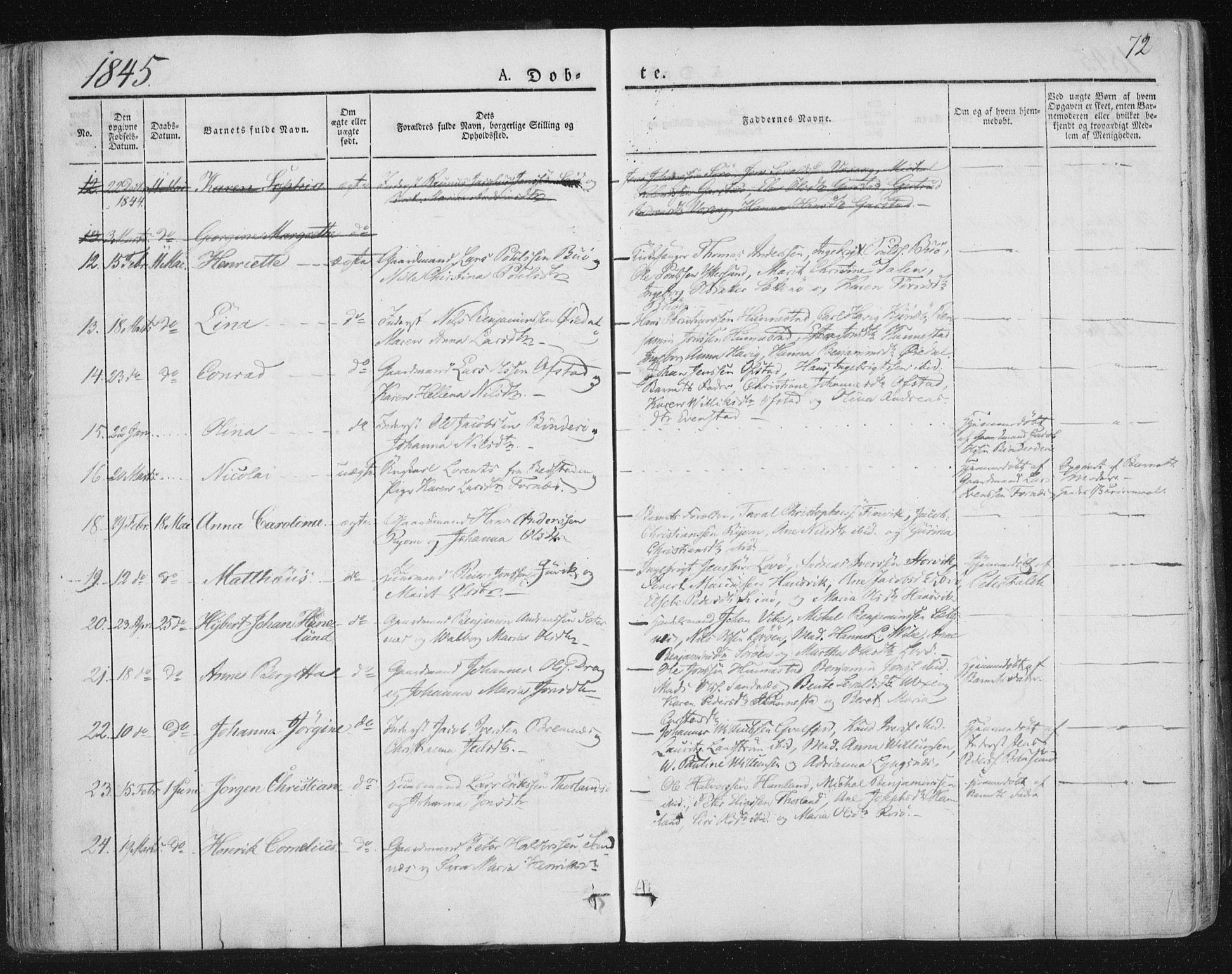 Ministerialprotokoller, klokkerbøker og fødselsregistre - Nord-Trøndelag, AV/SAT-A-1458/784/L0669: Parish register (official) no. 784A04, 1829-1859, p. 72