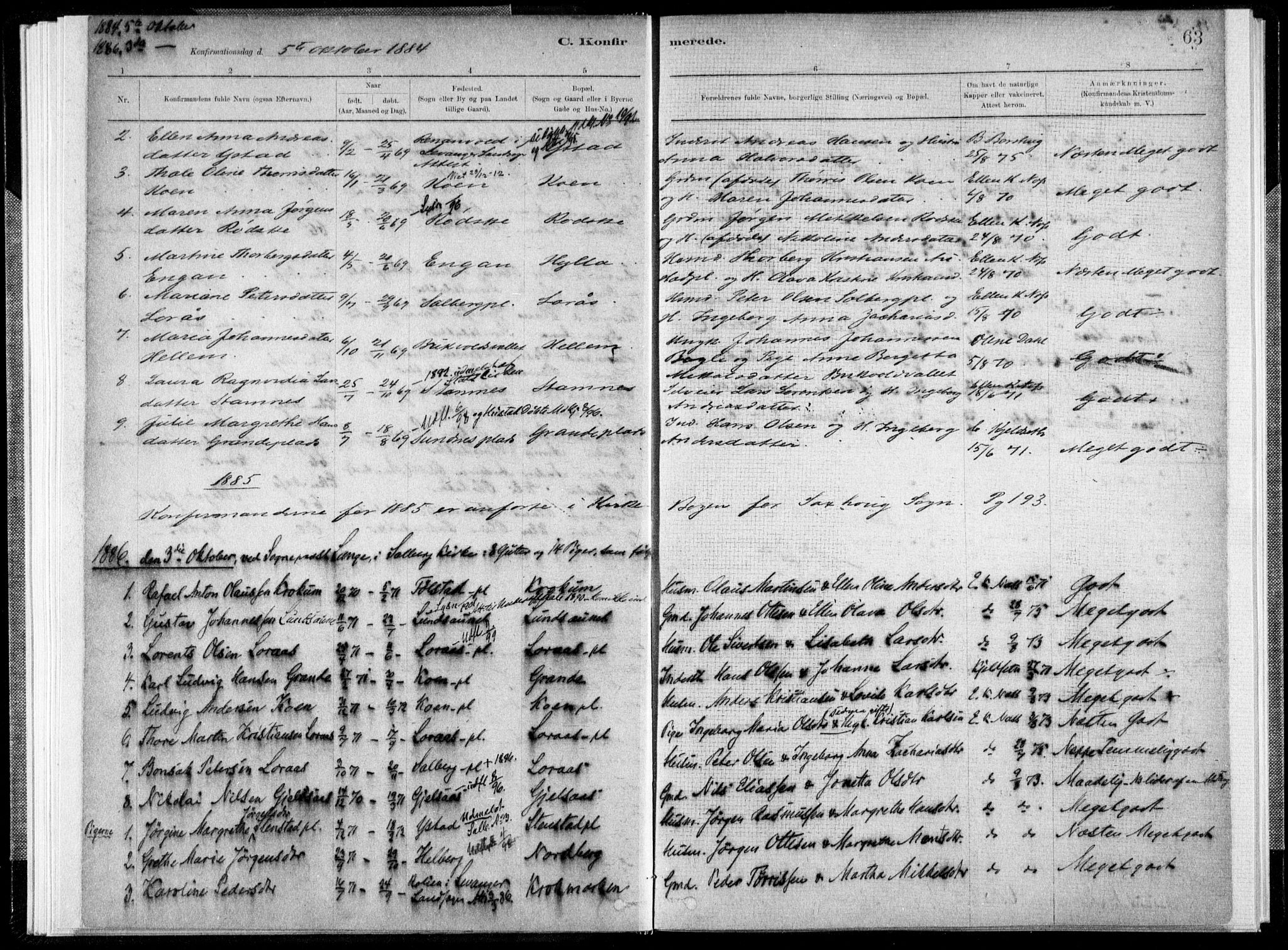 Ministerialprotokoller, klokkerbøker og fødselsregistre - Nord-Trøndelag, SAT/A-1458/731/L0309: Parish register (official) no. 731A01, 1879-1918, p. 63
