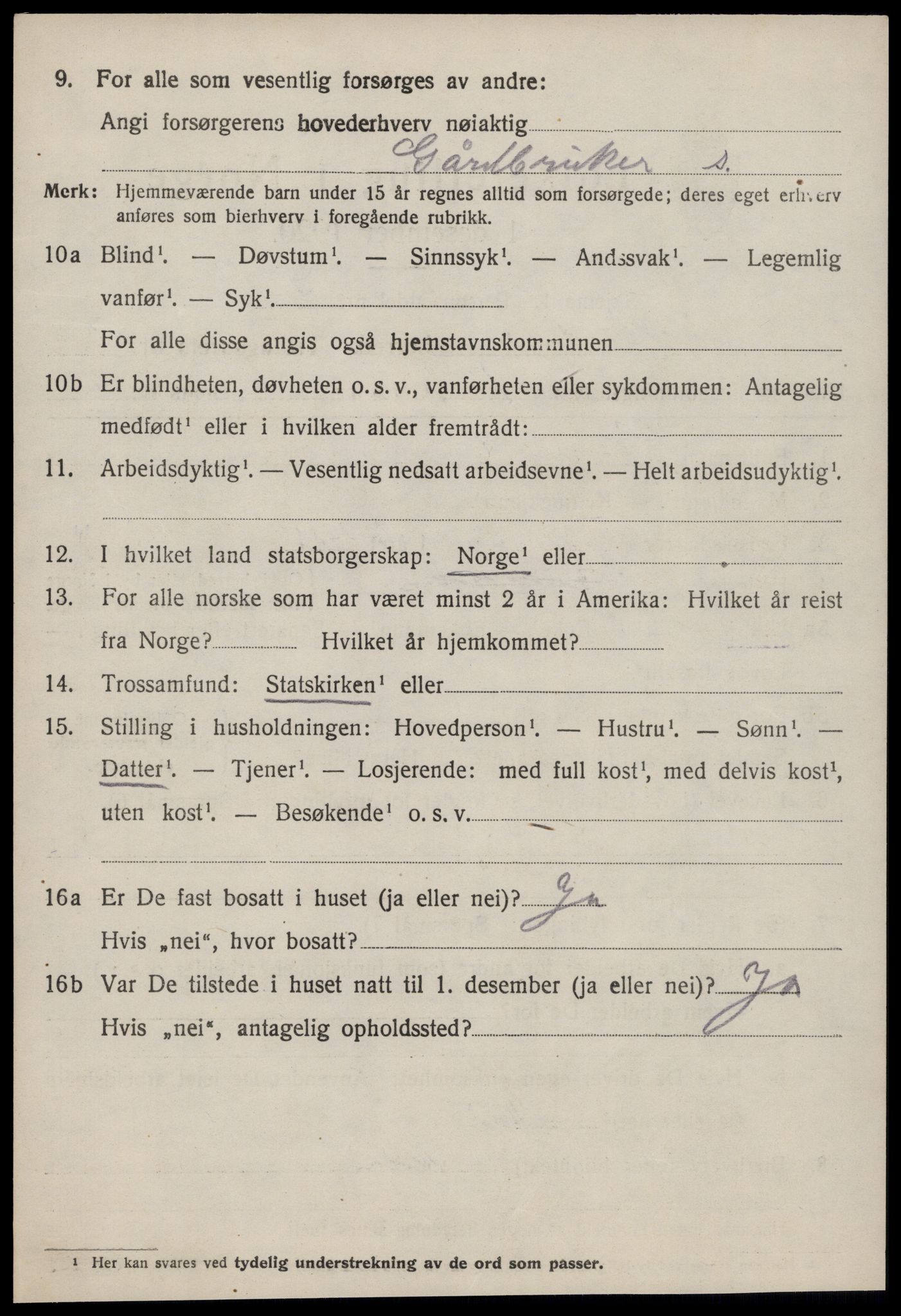 SAT, 1920 census for Hustad, 1920, p. 1532