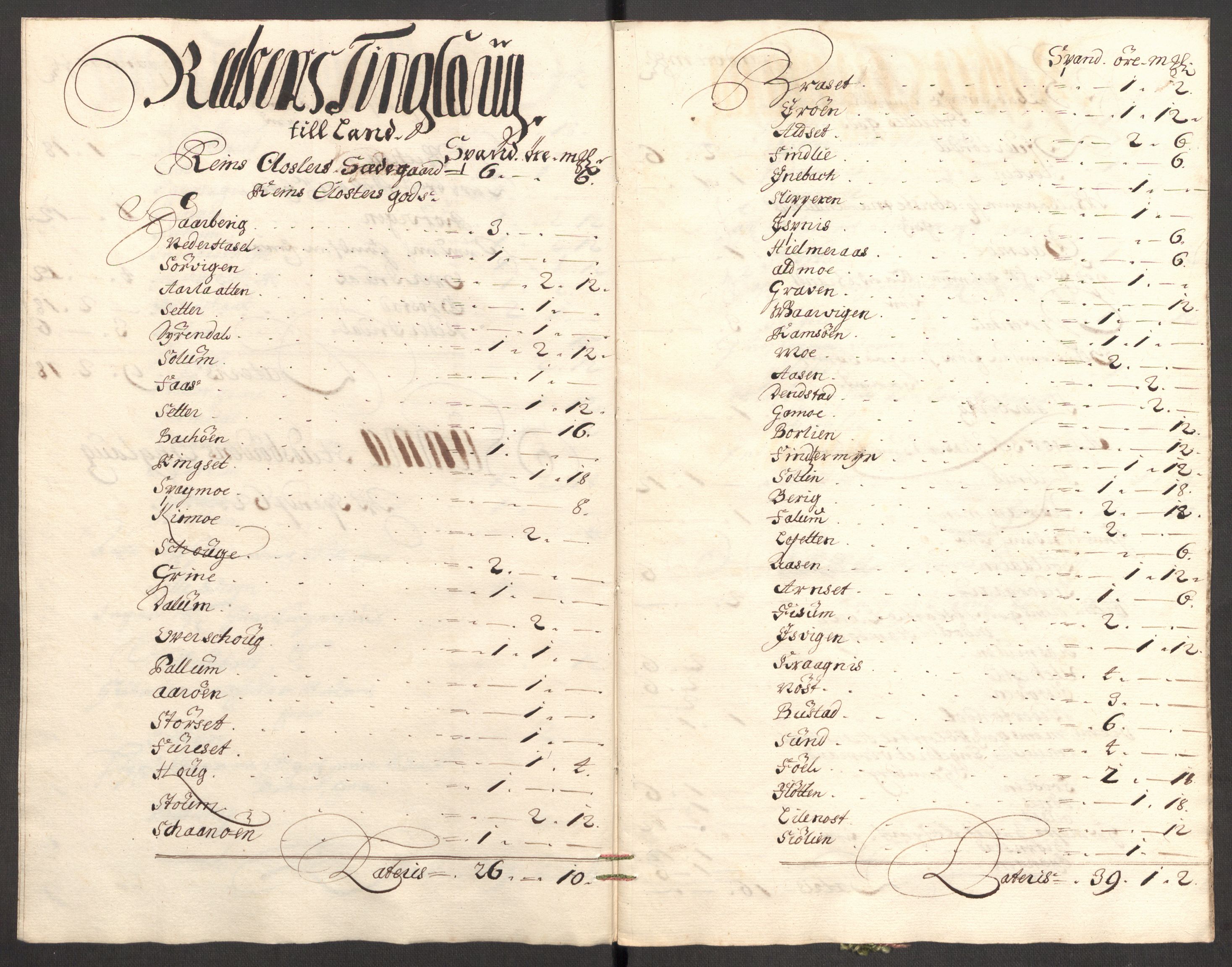 Rentekammeret inntil 1814, Reviderte regnskaper, Fogderegnskap, AV/RA-EA-4092/R57/L3852: Fogderegnskap Fosen, 1697, p. 125