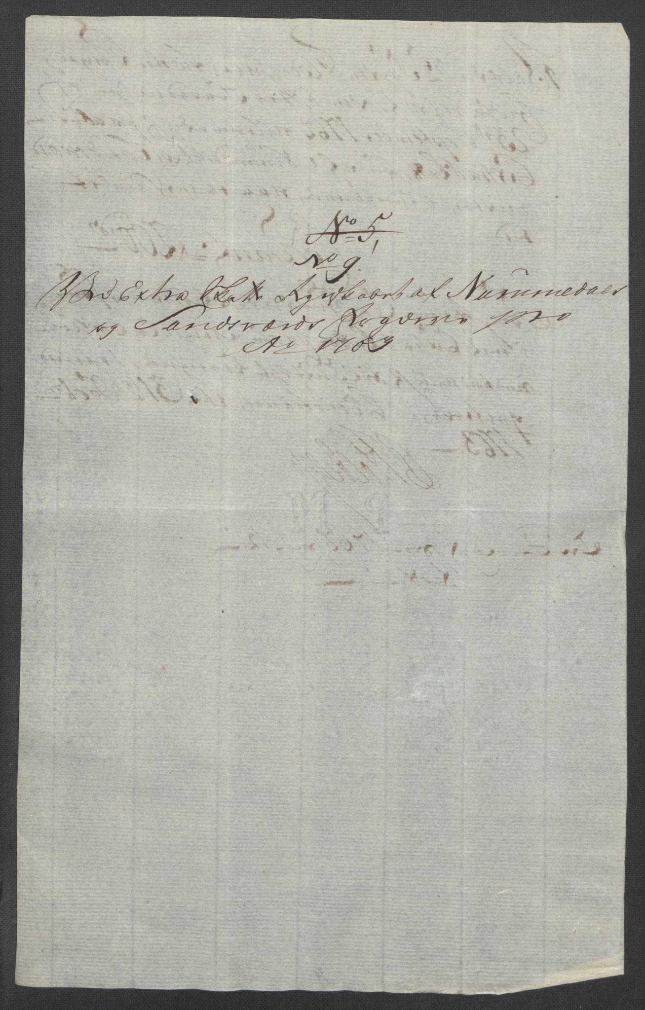 Rentekammeret inntil 1814, Reviderte regnskaper, Fogderegnskap, AV/RA-EA-4092/R24/L1672: Ekstraskatten Numedal og Sandsvær, 1762-1767, p. 167